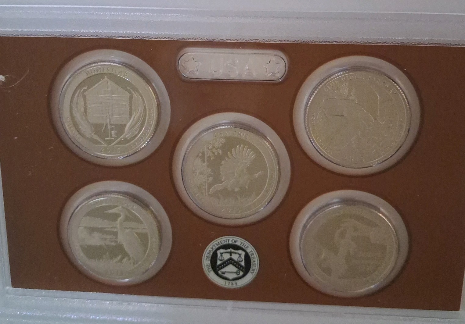 2015 U.S. Mint Proof Set OGP Box & COA 14 Coins Complete Clad Set