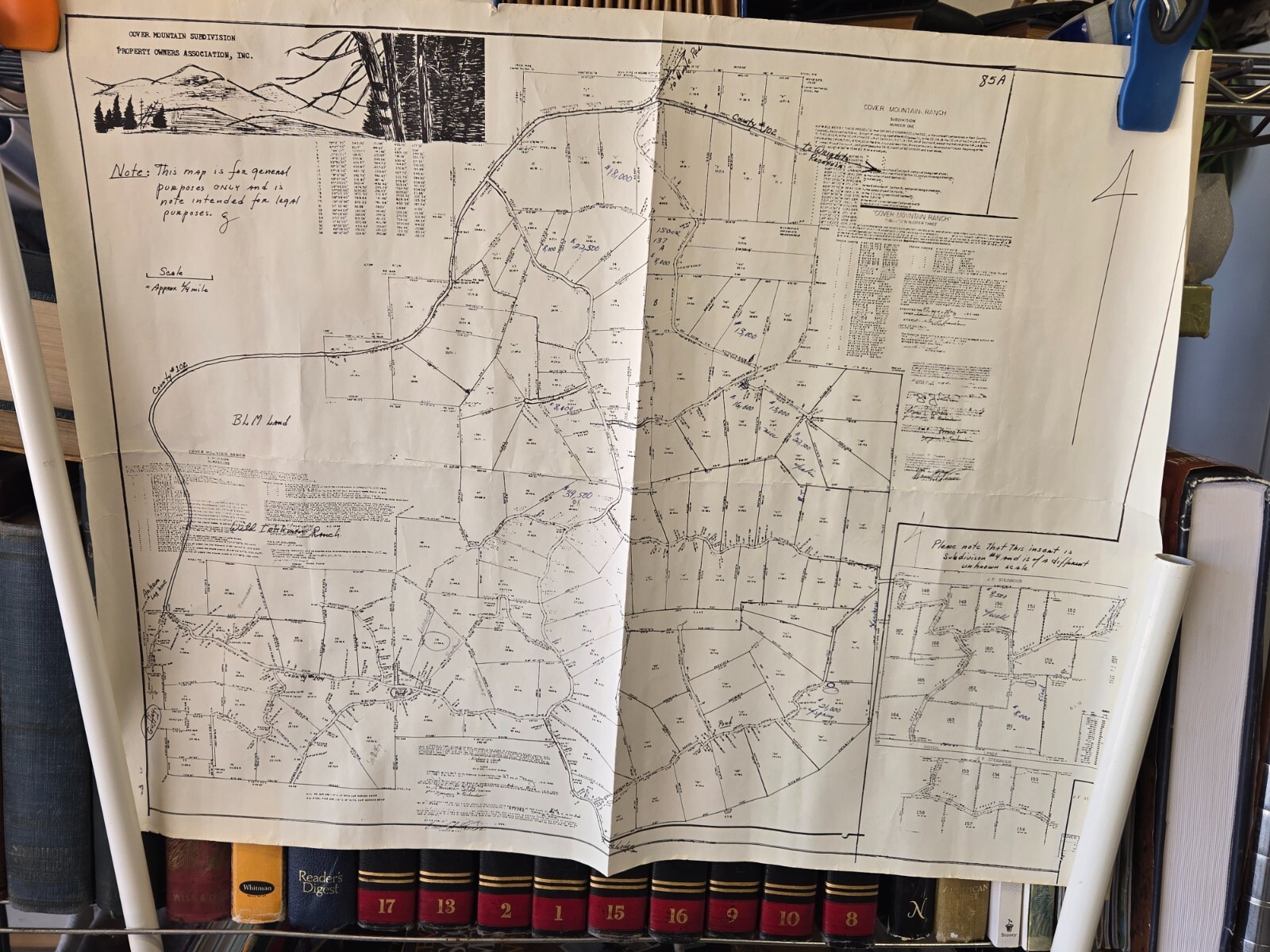 Vintage Cover Mountain Subdivision Map