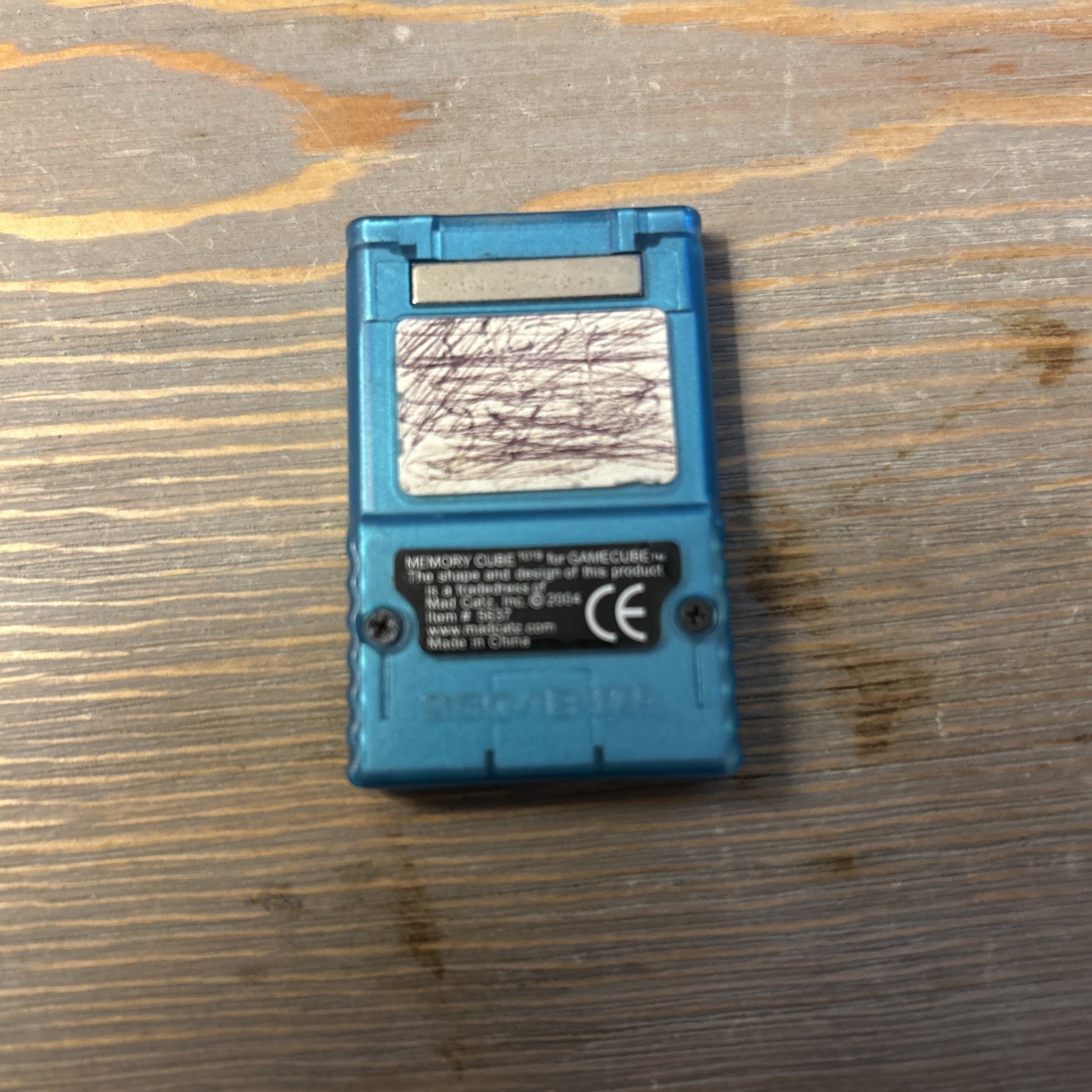 Nintendo GameCube Memory Card 16X Cube 1019 Mad Catz Blue