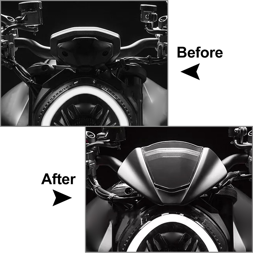 Clear Silver Windshield Windscreen W/ Bracket For Ducati Monster 950 937 21-22