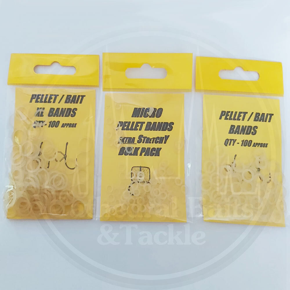 Pellet Bait Bands Carp Coarse Fishing Terminal Tackle 100 aprox  Micro Std XL