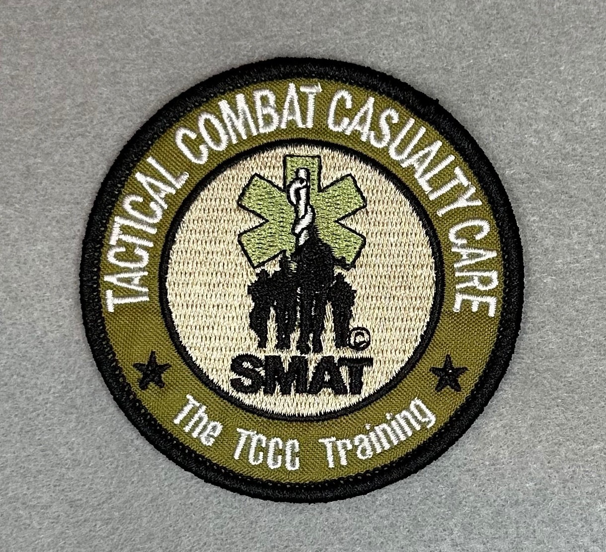 TACTICAL COMBAT CASUALTY CARE EMBROIDERED IRON-ON TACTICAL PATCH...