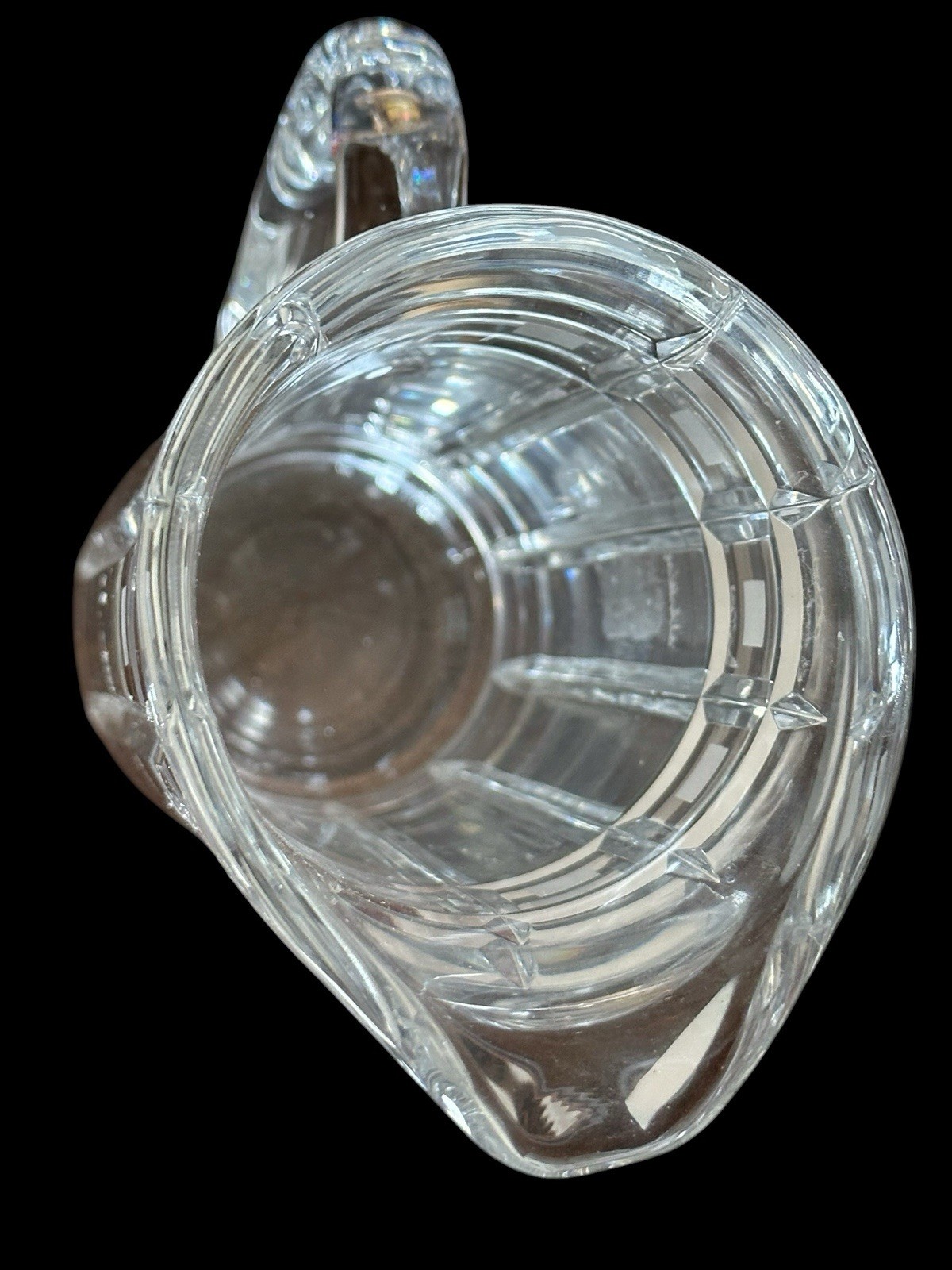 Vintage Crystal Marquis Waterford Quadrata Pattern Martini Pitcher