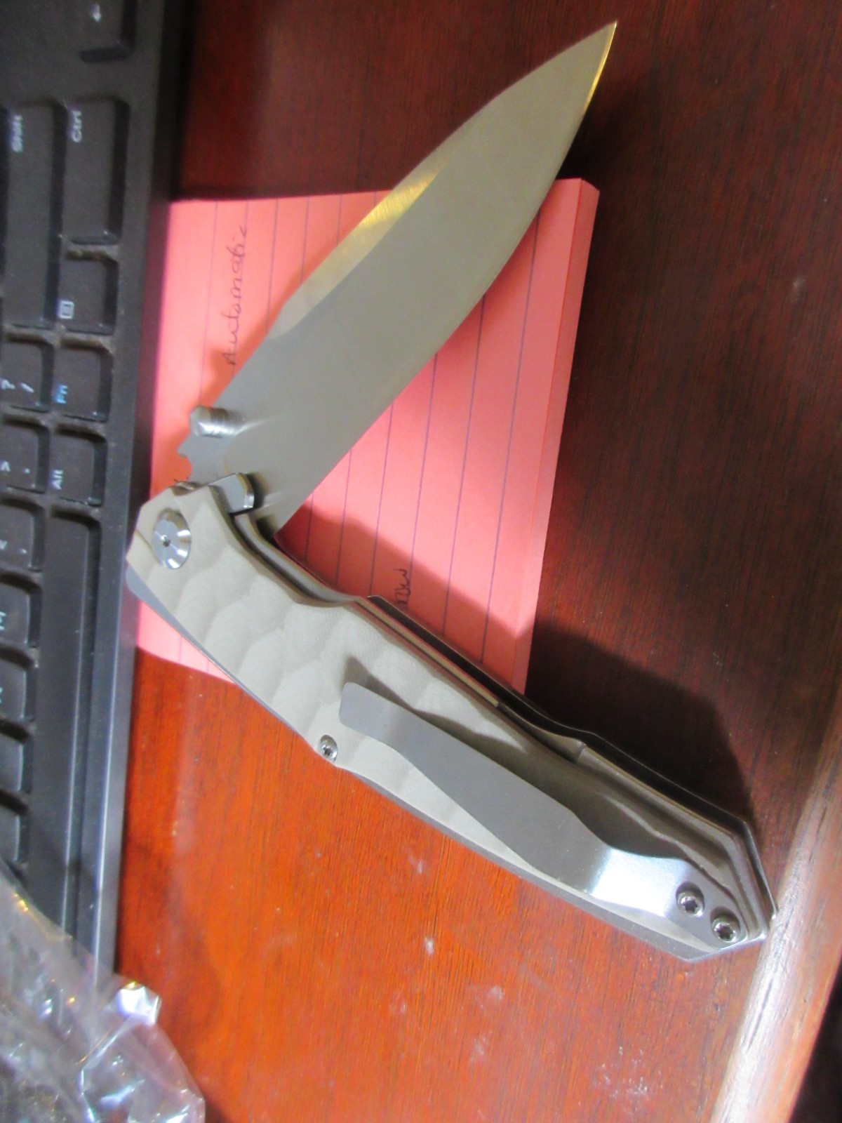 Eafengrow Folding Knife 4" blade G10 handle Gray in color
