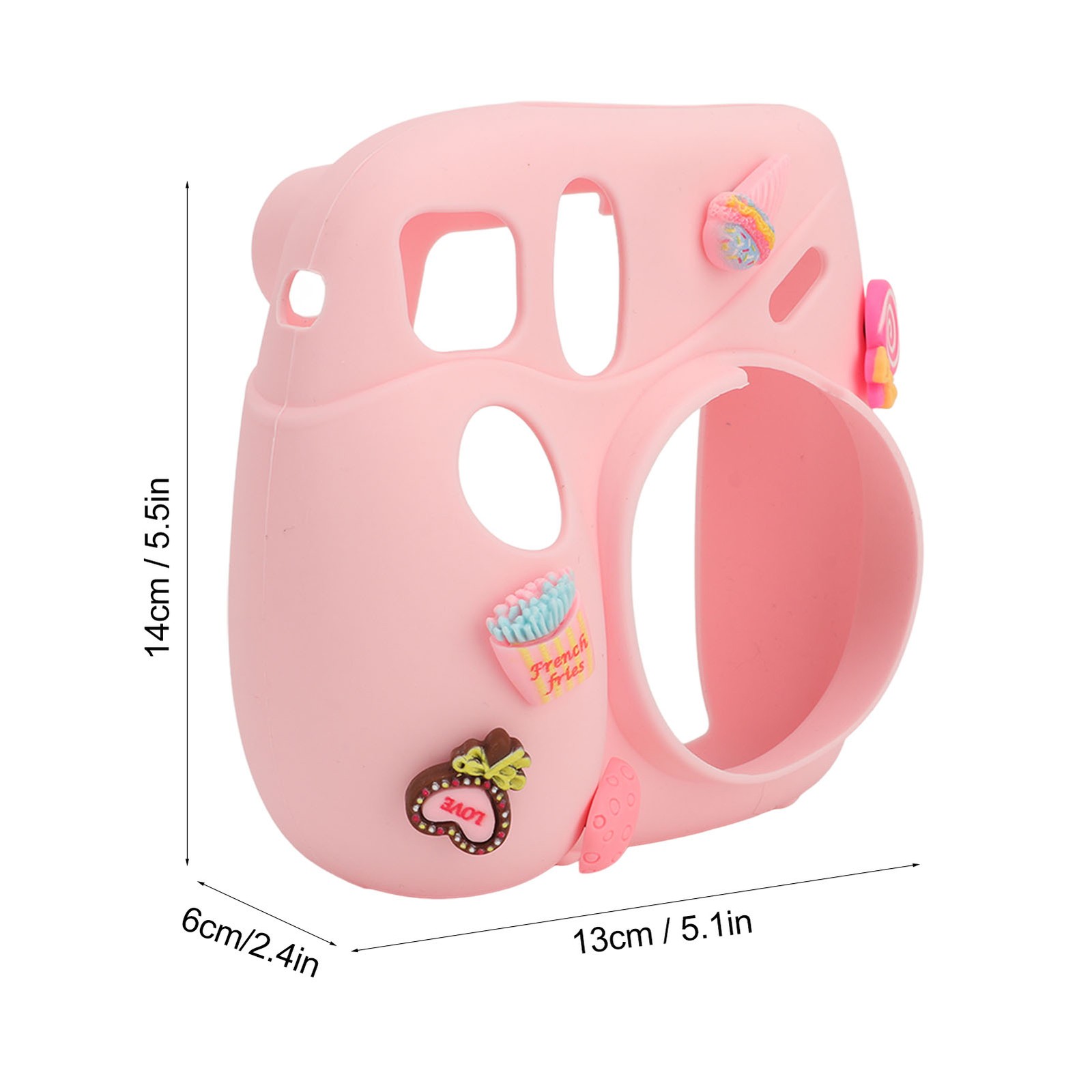 Instant Camera Cover With Shoulder Strap Soft Silicone Protective Case For