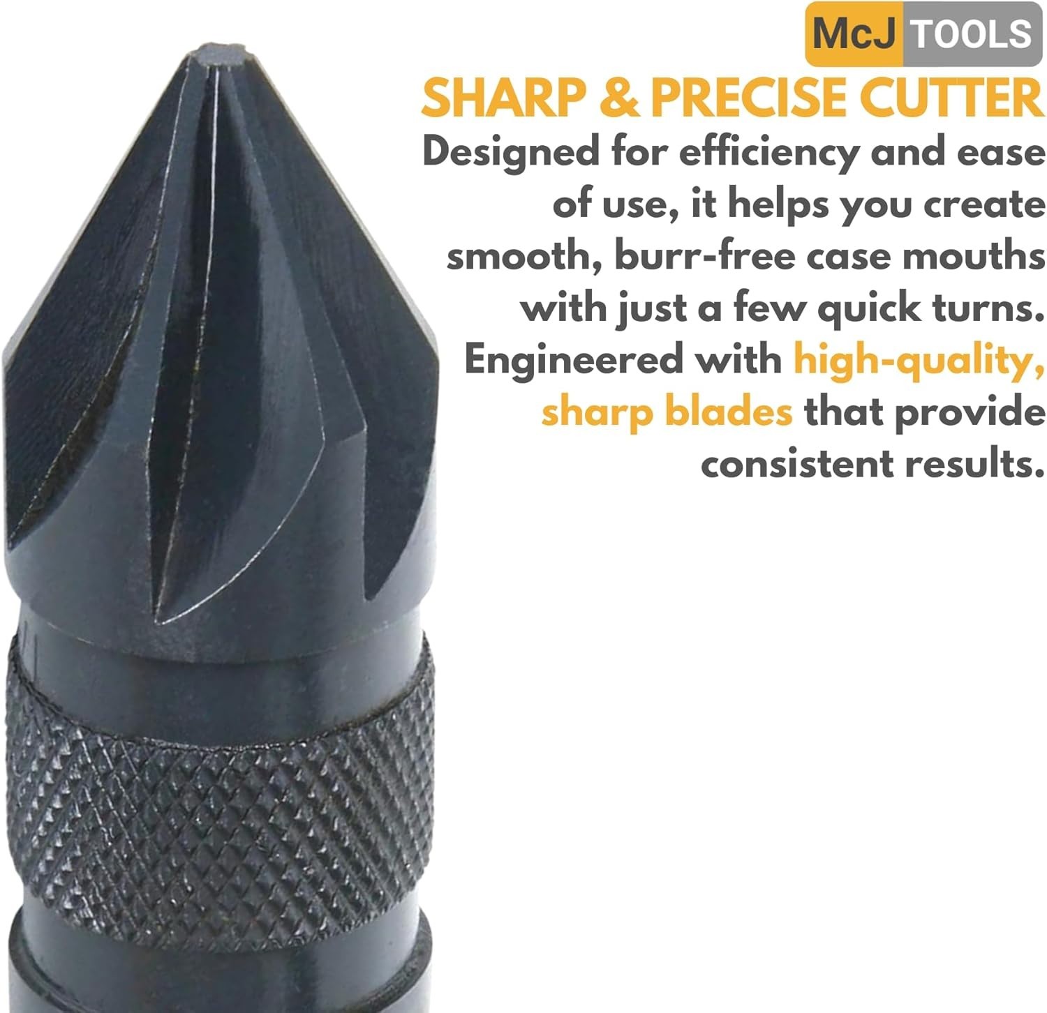 Compact Reloading Hand Tool for Chamfering and Deburring .17 to .6 Caliber
