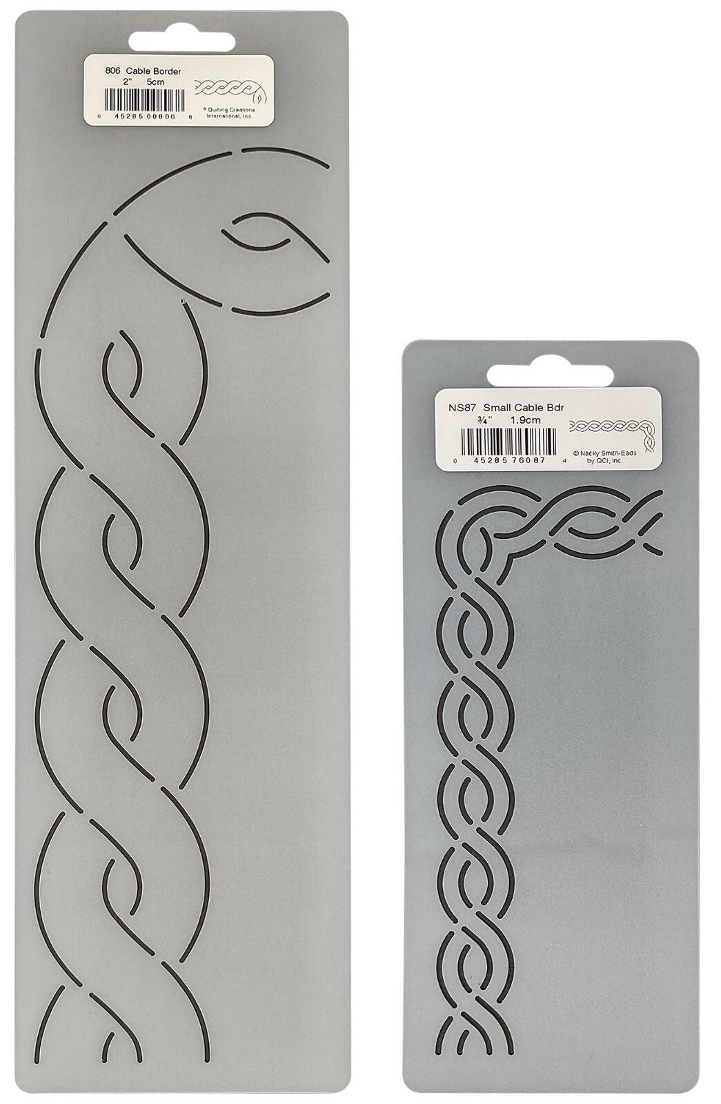 Quilting Stencils Cable Border w/ Corner Knot Quilt Design Quilters Template Set