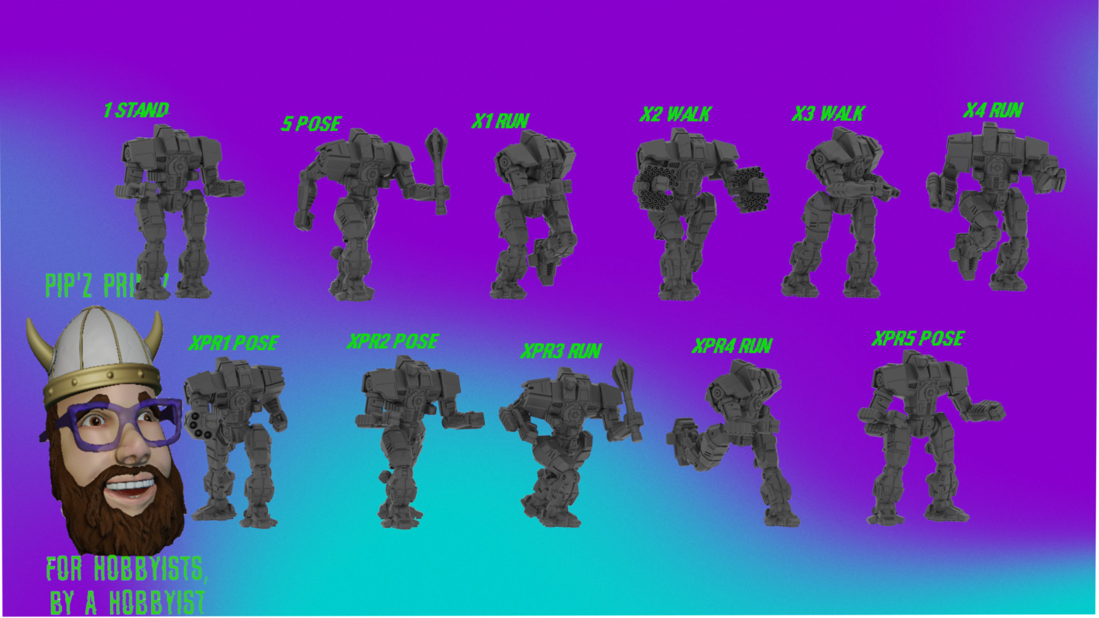 Brigand Alternate Mech Model For Battletech 6mm-10mm-15mm RLWS