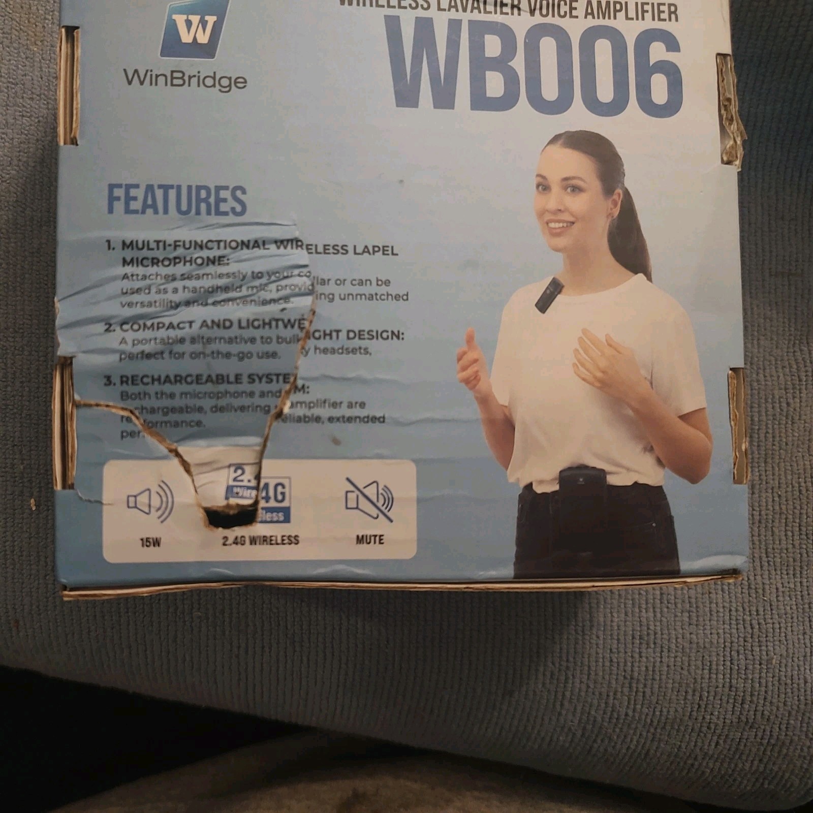WinBridge Portable Voice Amplifier with Bluetooth Lavalier MicrophoneWB006