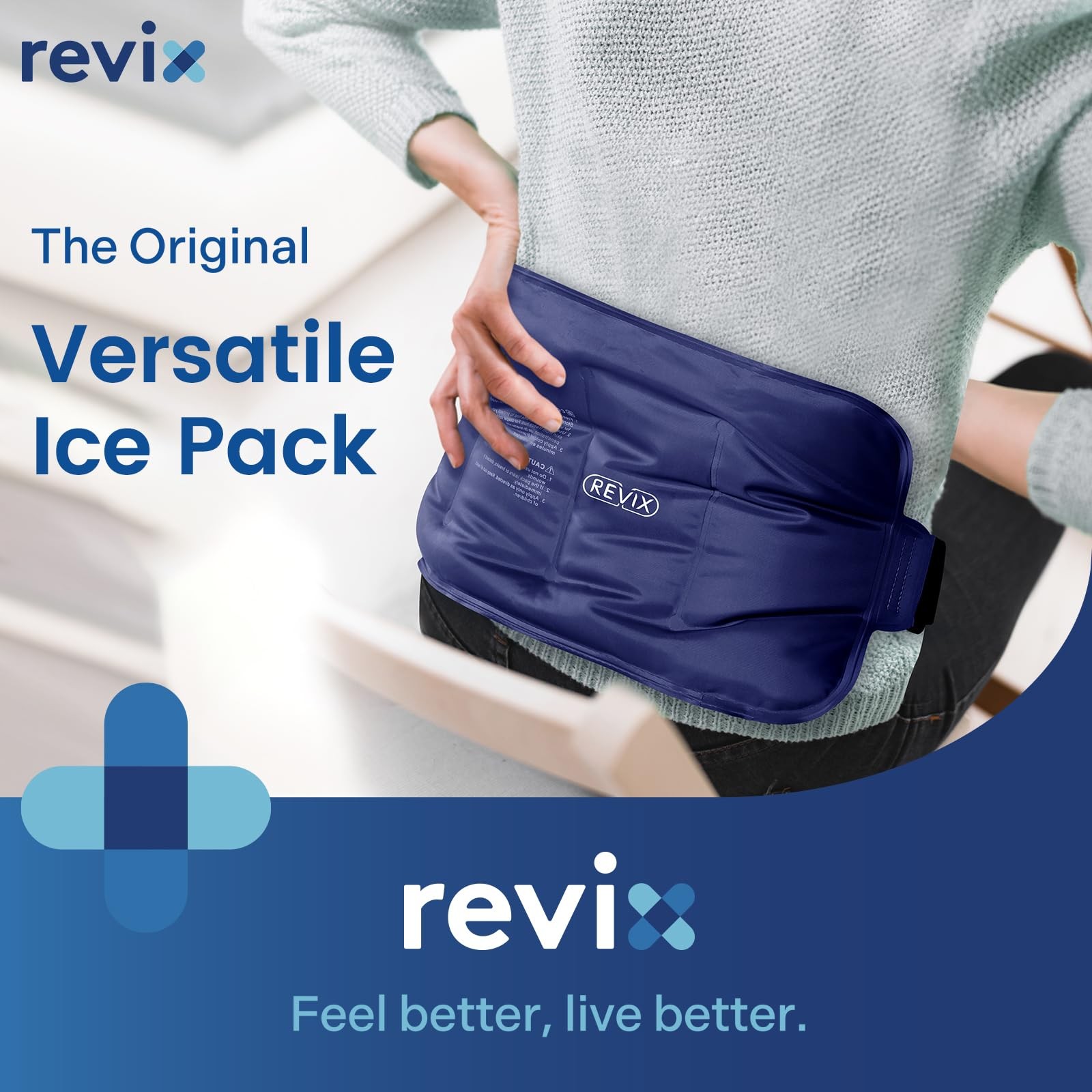 Ice Pack for Injuries Reusable Gel for Lower Back, Cold Packs for Back Should...