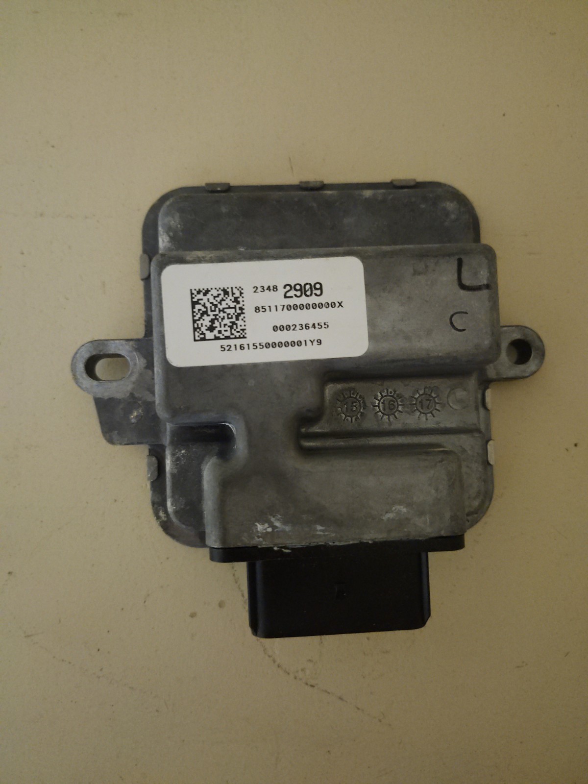 2016  Chevrolet Malibu Cruze Fuel Pump Control Module 23482909 OEM