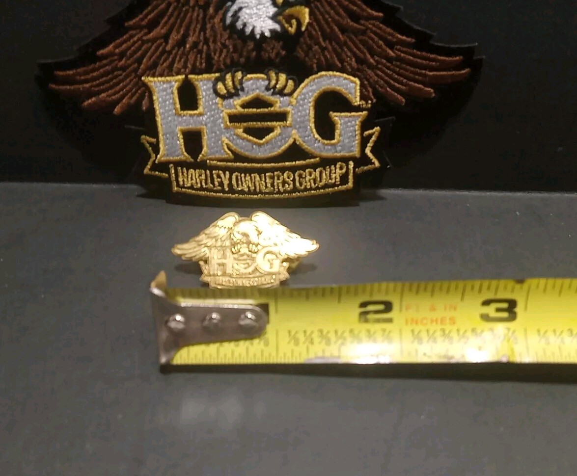 Harley Davidson HOG Harley Owners Group Patch and Pin Eagle Gold Pin