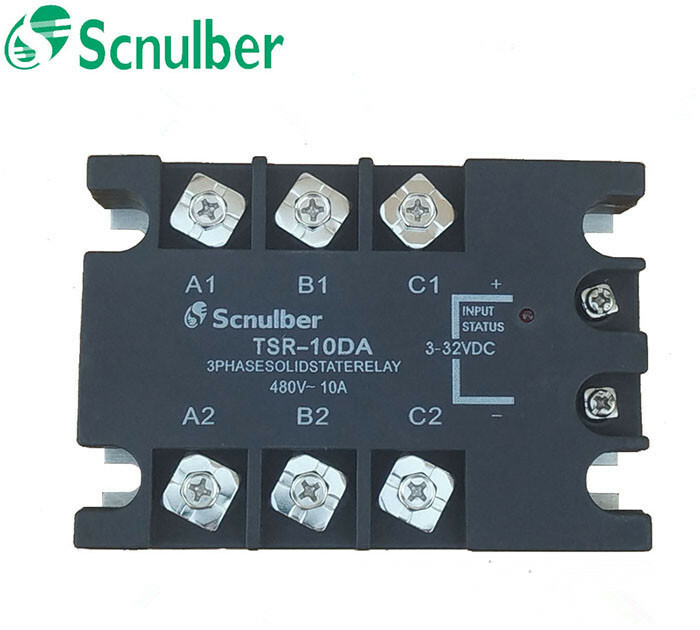 Scnulber three-phase solid state relay TSR-10DA 480VAC 10A DC control AC