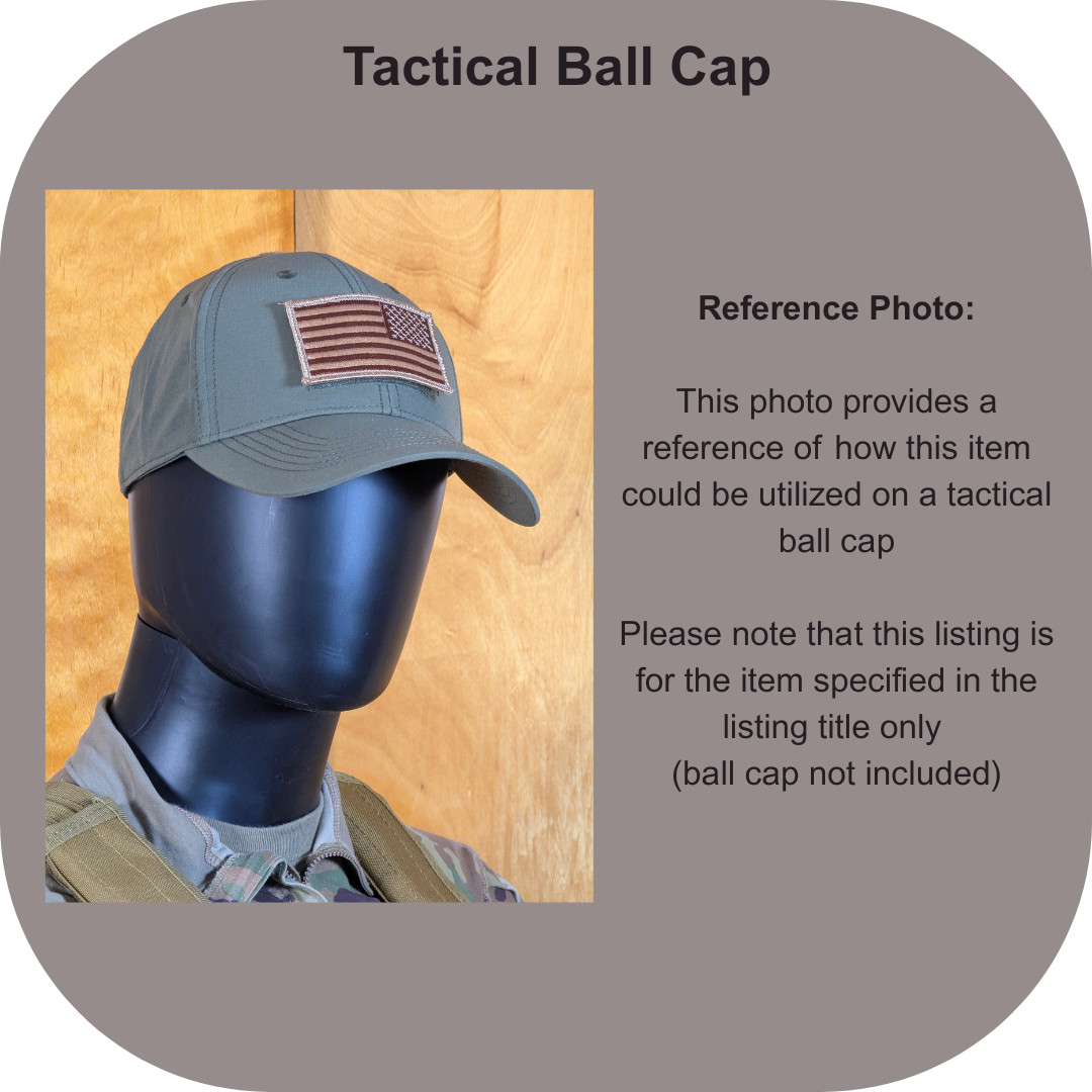 Reverse American Flag Patch - Subdued Desert Sand Tan - Hook Fastener Patch