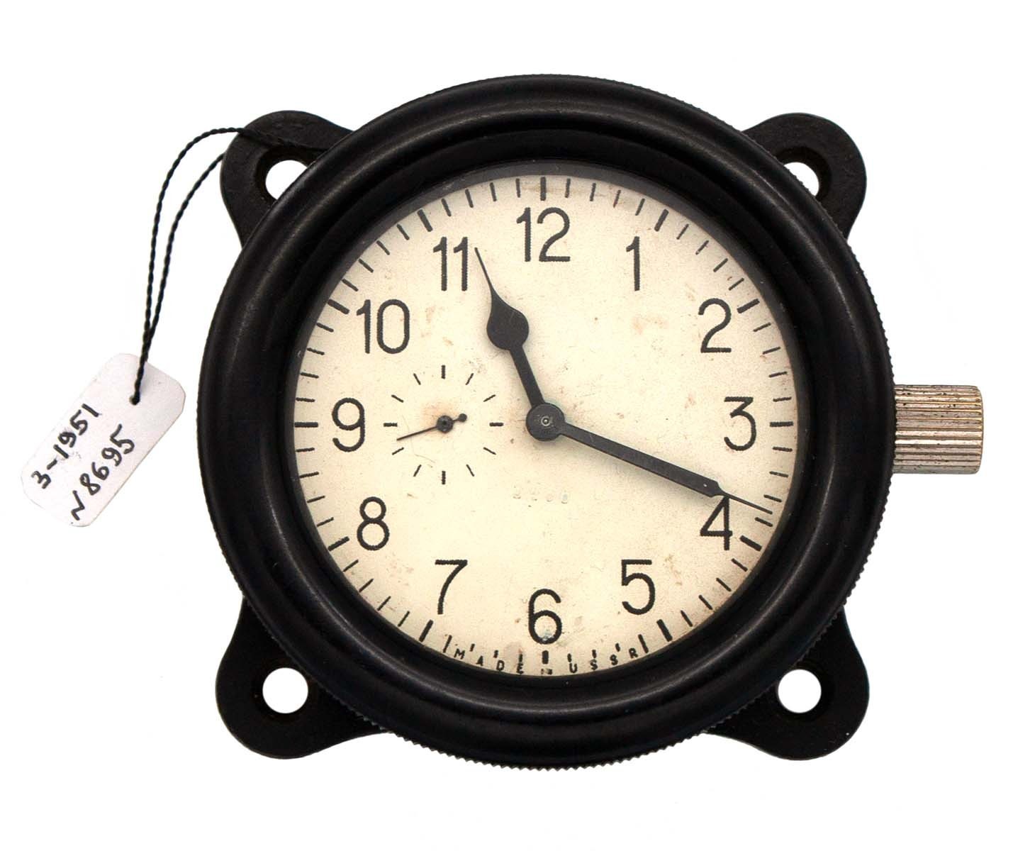 1951-made Soviet AirForce Cockpit Clock ACO (AChO) for I-16 fighters, ORIGINAL!