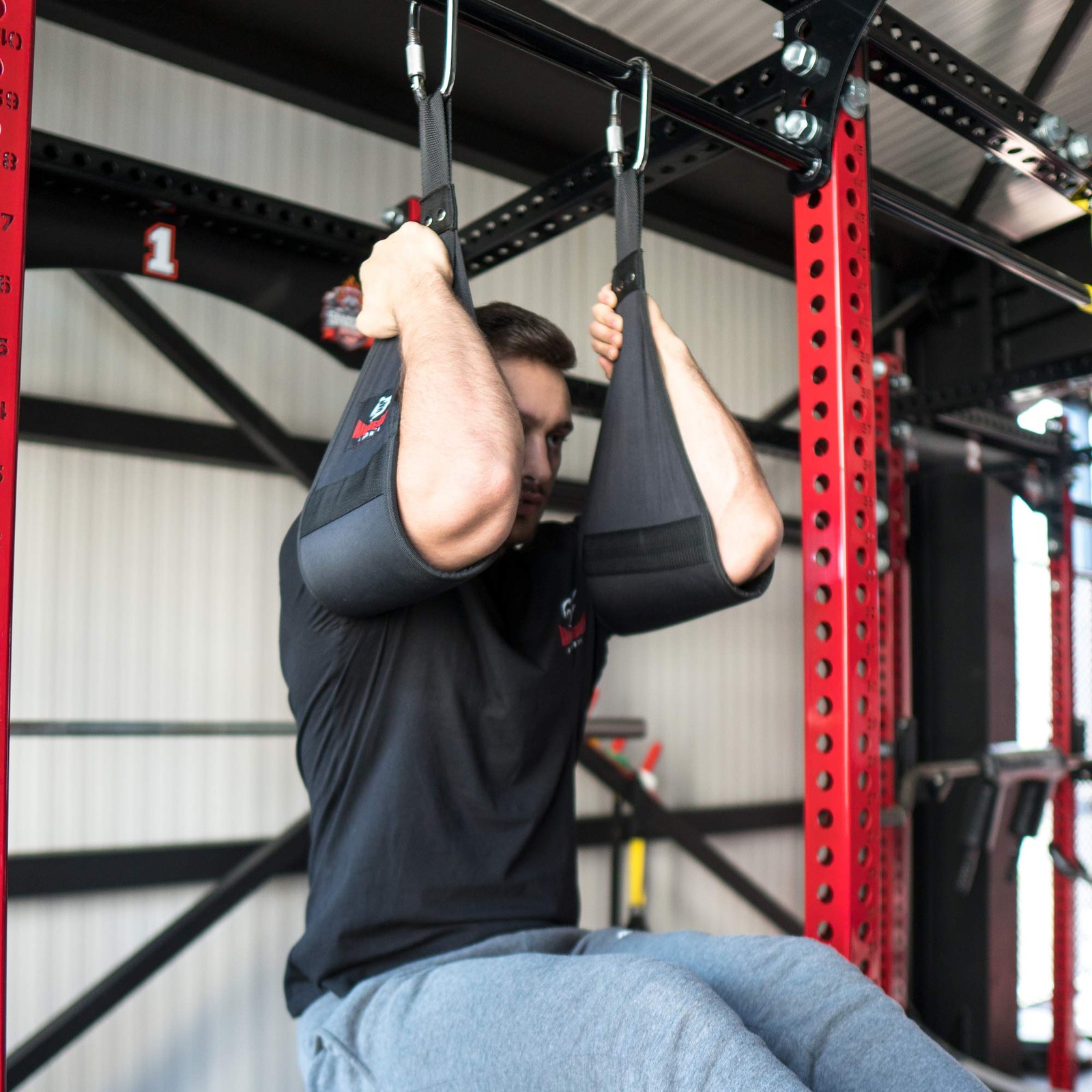 Premium Ab Slings Straps - Rip-Resistant Heavy Duty Pair for Pull Up Bar Han...