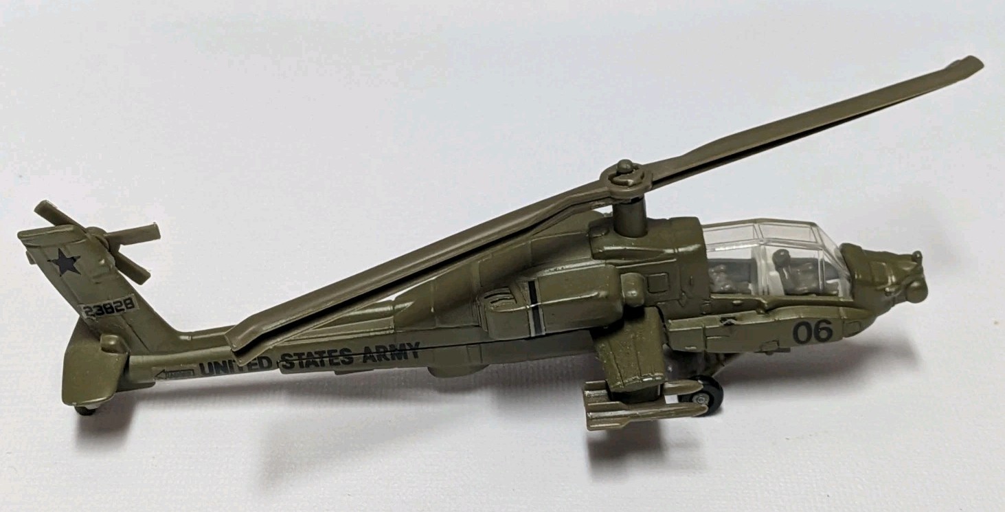 Ertl Apache AH-64 US Army Diecast Helicopter