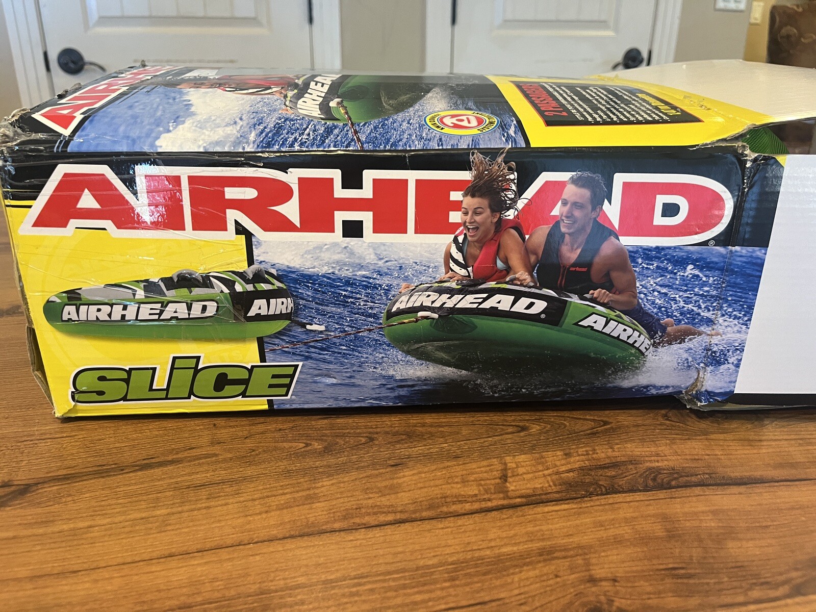 Airhead Slice 2 Person Rider Boating Towable Tub Tubing Green New in Box