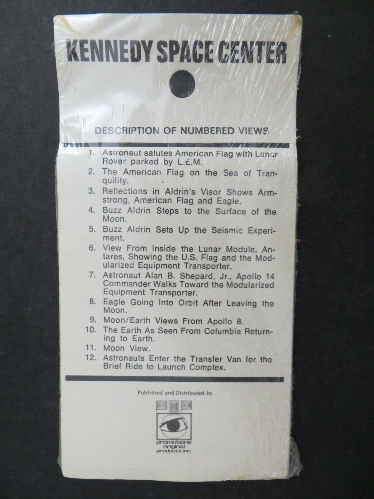 VTG NASA Man on the Moon Apollo Kennedy Space Center12 Photos Sealed Package