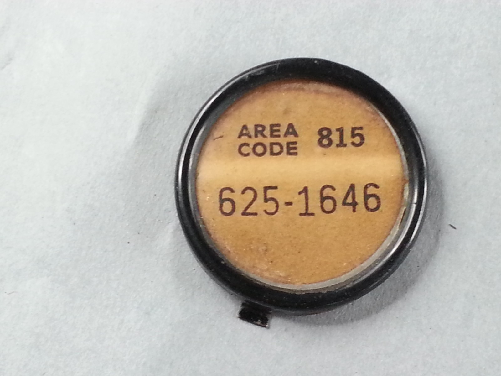 Antique Center Telephone Dial Rotary Number Cover 815-625-1646 Chicago Illinois