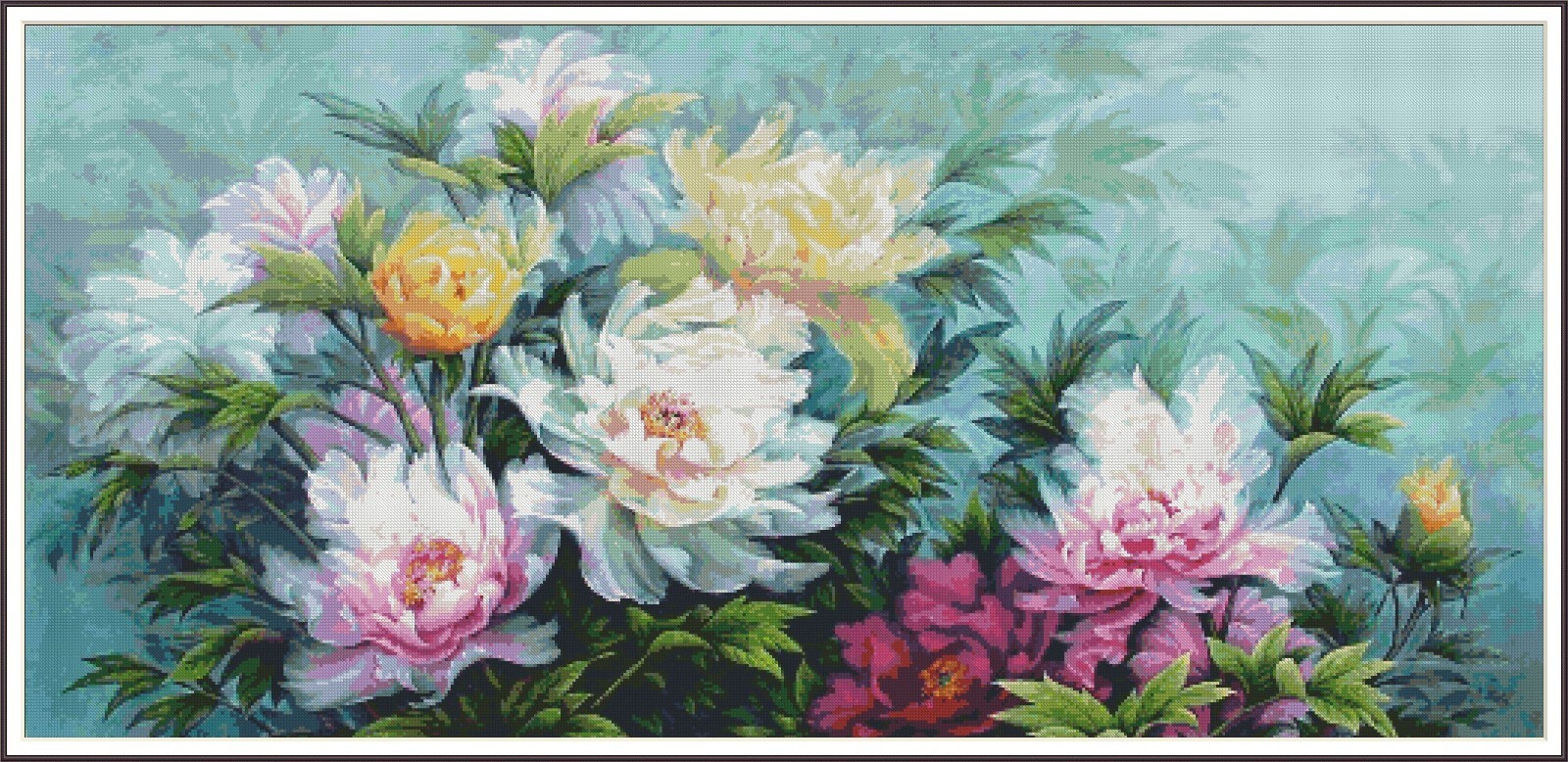 Chinese Peonies 1347 Chart Counted Cross Stitch Pattern Needlework