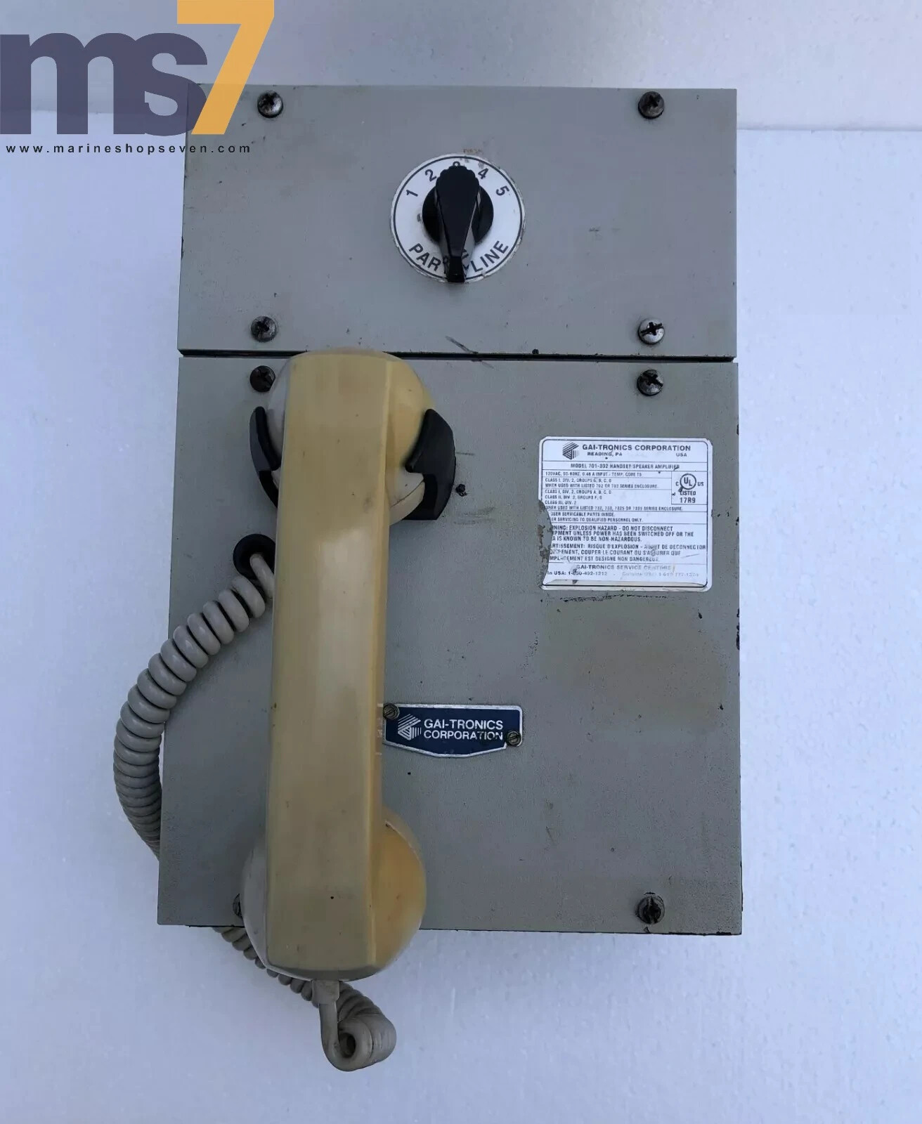 GAI-TRONICS 701-302 HANDSET/ SPEAKER AMPLIFIER 120 VAC 50-60 HZ #4