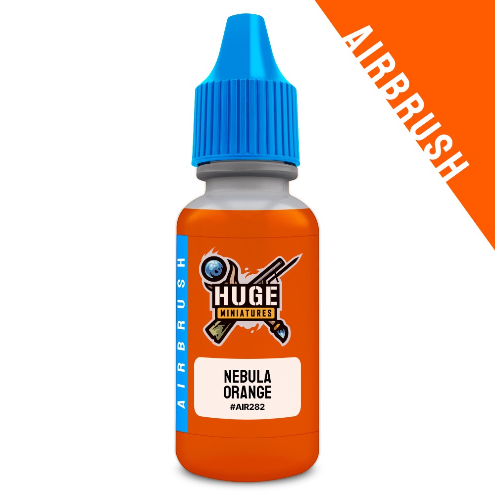 Huge Miniatures Airbrush Paint, Nebula Orange Acrylic Model Color – 17ml Bottle