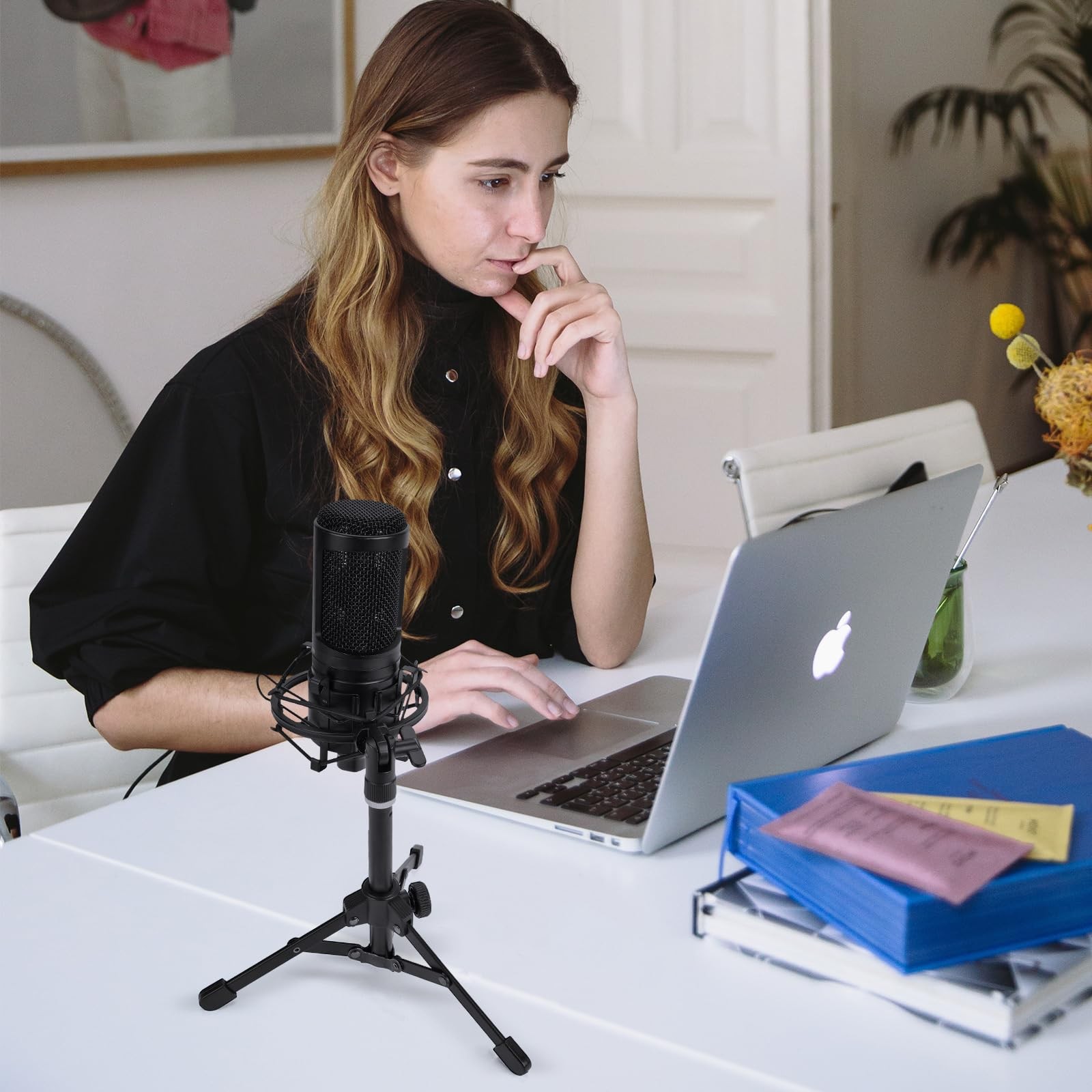 for Creators Tabletop Tripod Mic Stand Compatible with ATH AT2020 AT2020USB A...