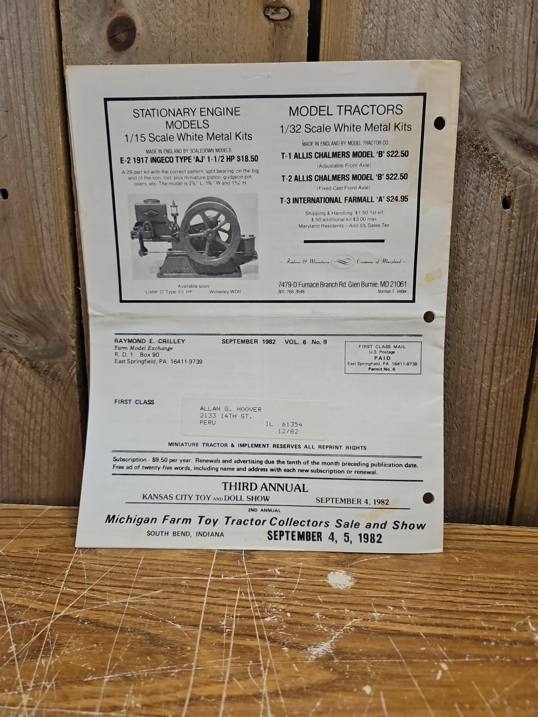 Miniature Tractor & Implement Magazine September 1982