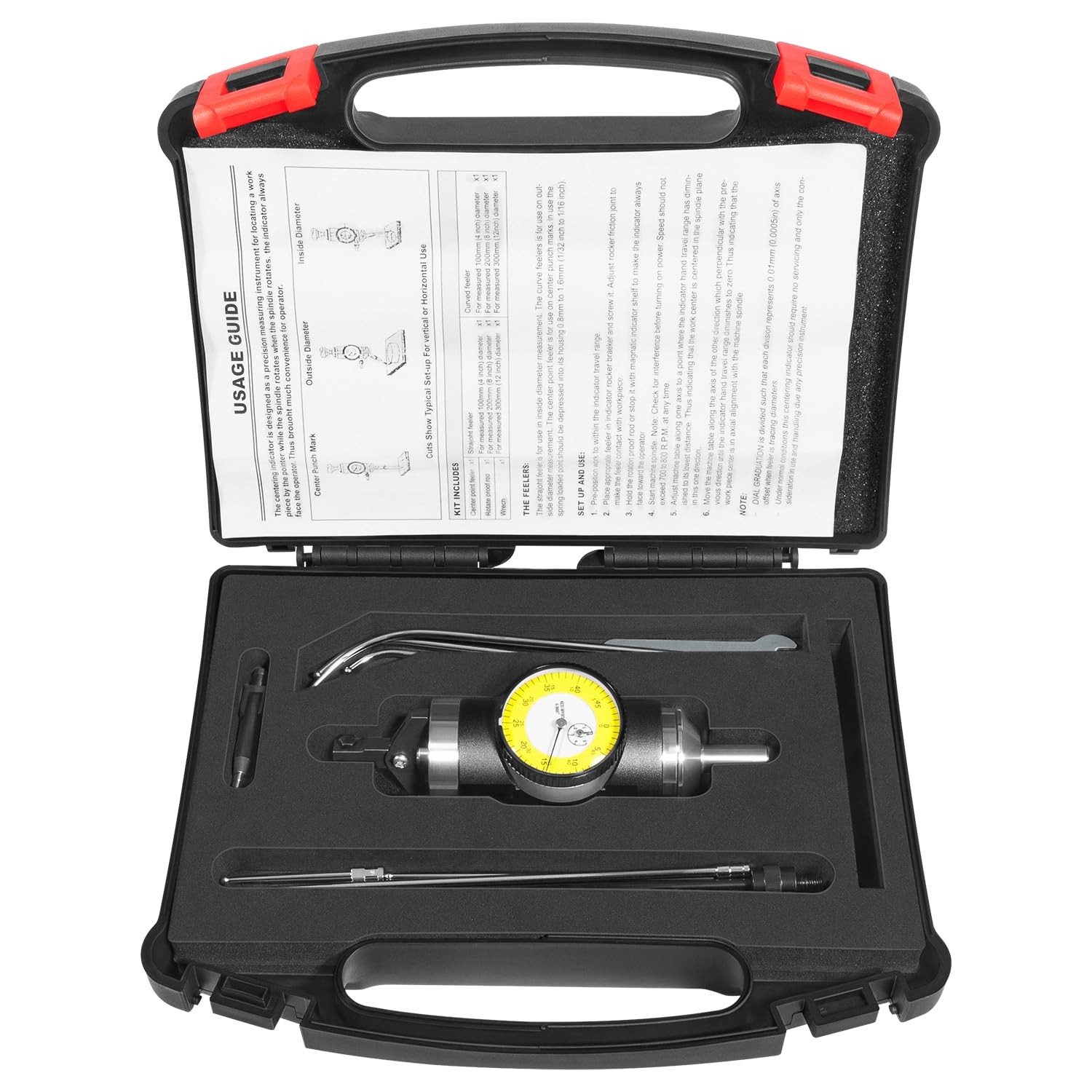 Coaxial Centering Indicator Co-Ax Precision Milling Machine Test Dial .0005 CNC