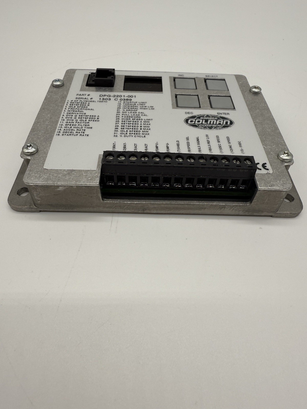 Barber Colman DPG-2201-001 digital controller NOS