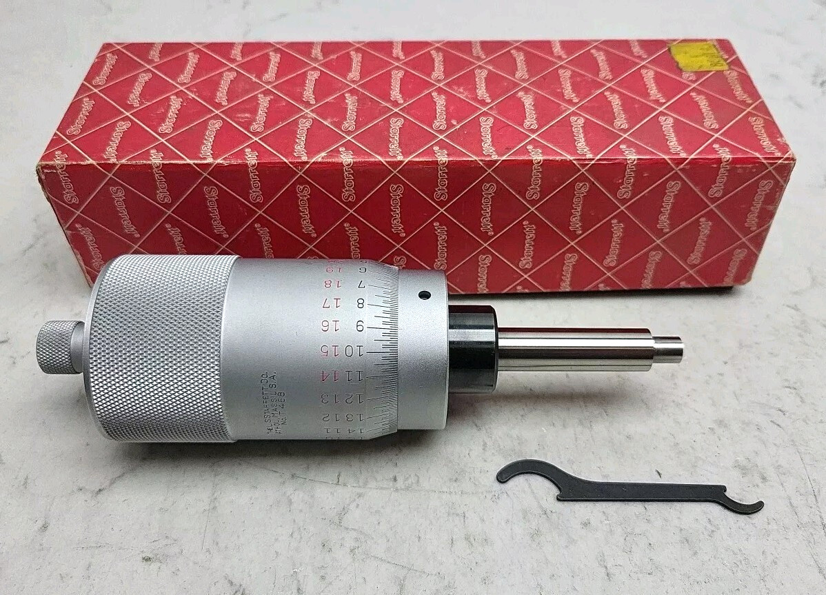 Starrett T468SP-2 Mechanical Micrometer Head 0-2" Range .0001" Grads Edp 52469