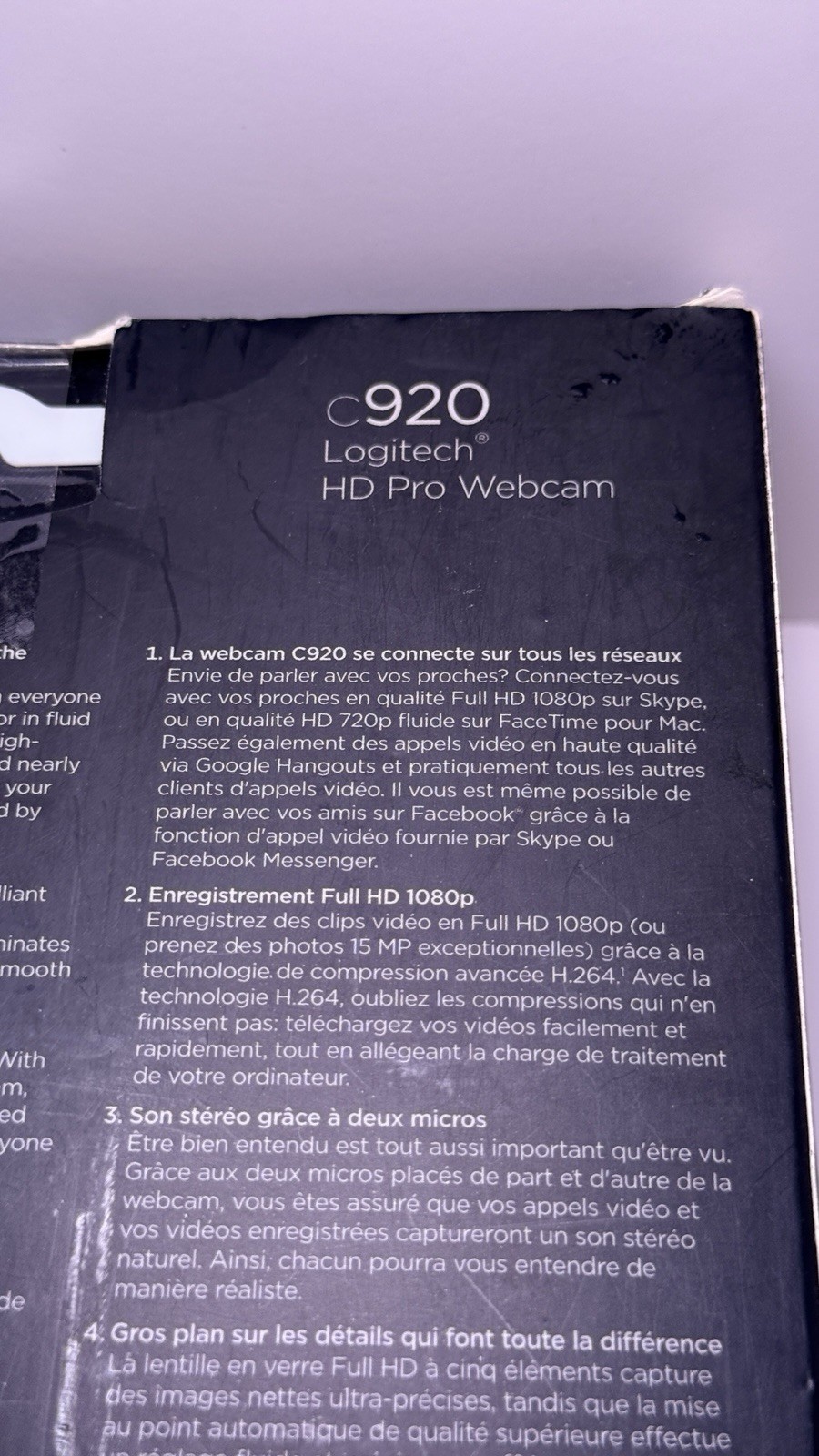 Logitech C920 Pro HD Webcam 1080P - Open Box, Tested Functional Zoom/Skype