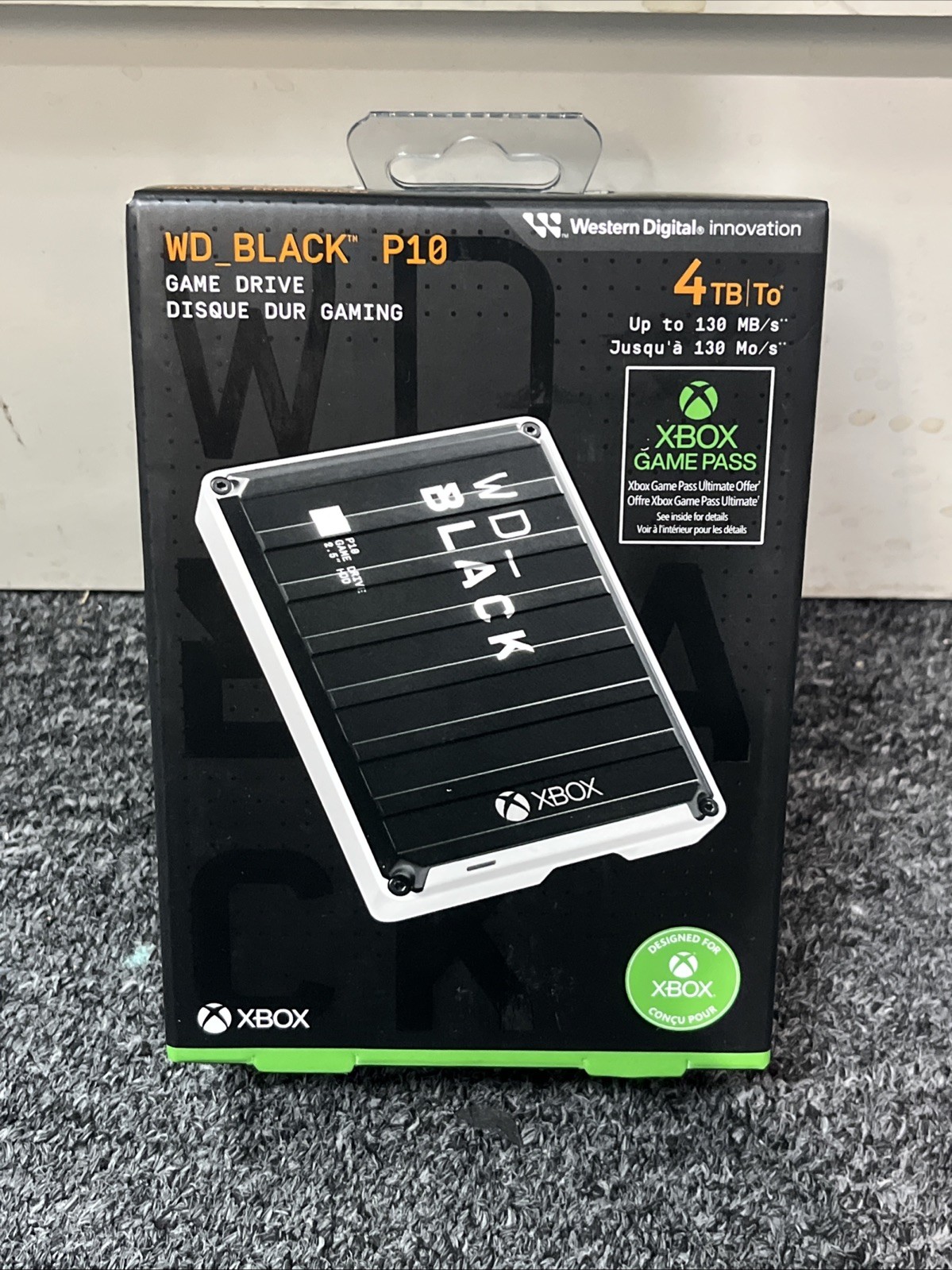 WD BLACK P10 For Xbox 4TB External USB Portable Game Drive