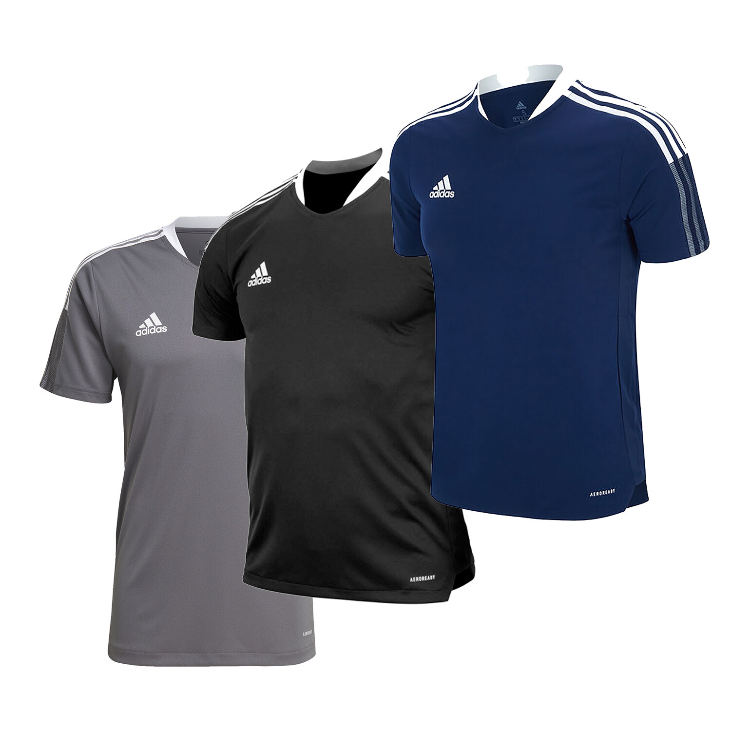 Mens Adidas Tiro 21 Tiro 19 Jersey Soccer T-shirt Short Sleeve Training Top NEW