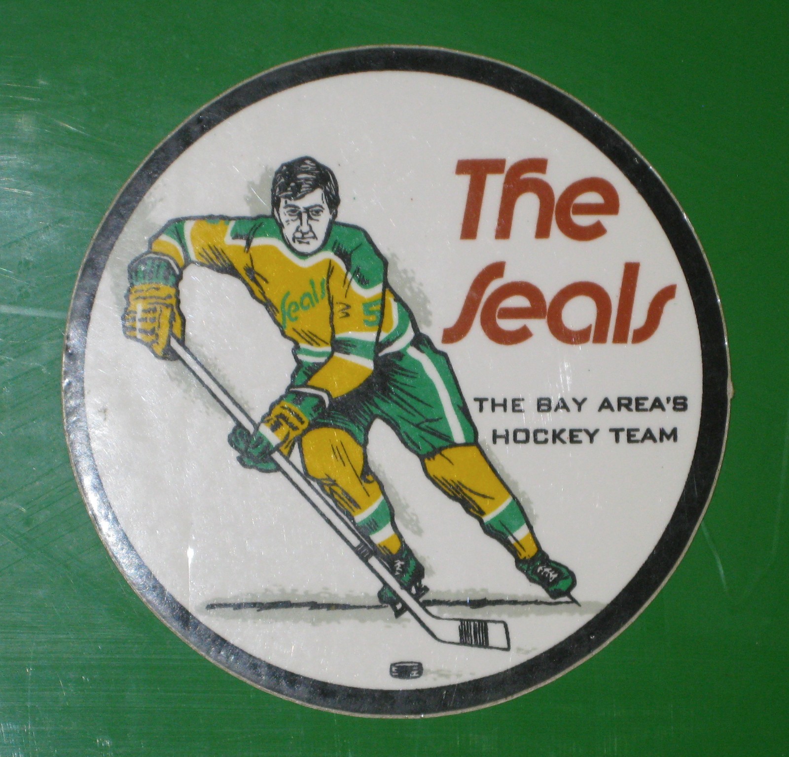 OAKLAND CALIFORNIA SEALS NHL HOCKEY STICKERS  LOT OF 10 VINTAGE 1970 COLLECTORS