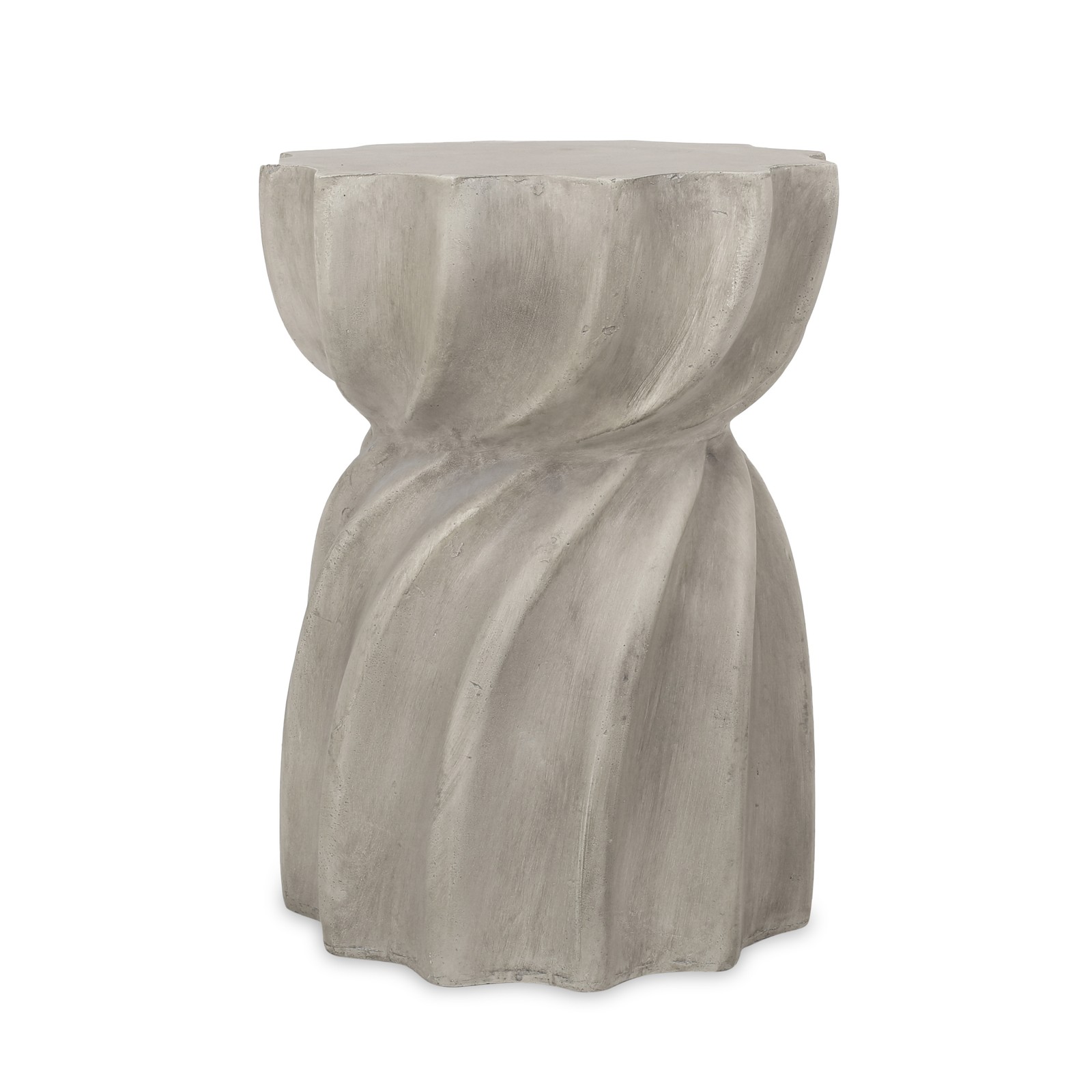 Fashionable grey side table, lightweight concrete structure and modern design