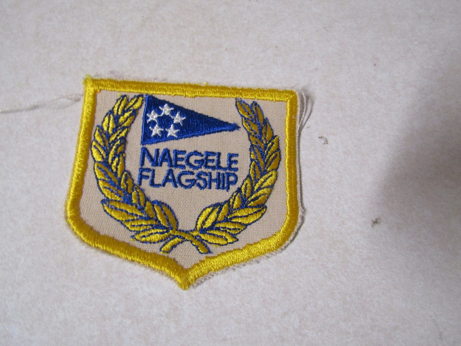 VINTAGE PATCH MILITARY US NAVY UNSURE NAEGELE FLAGSHIP