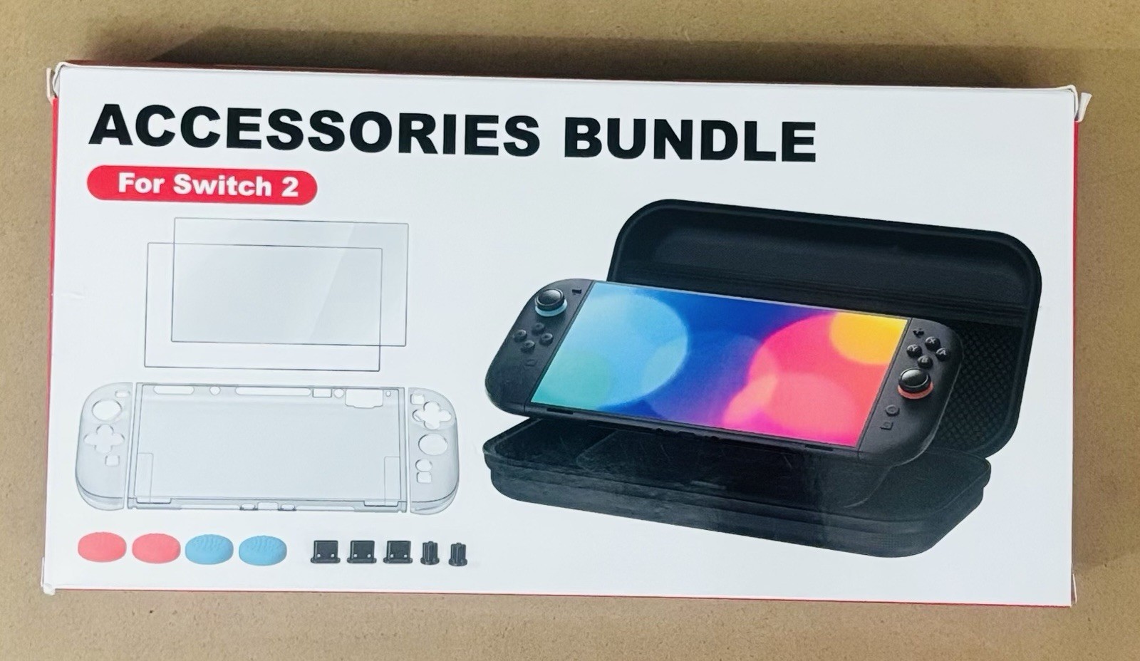 Nintendo Switch 2 Accessories Bundle Console Carrying Case And More! White Case