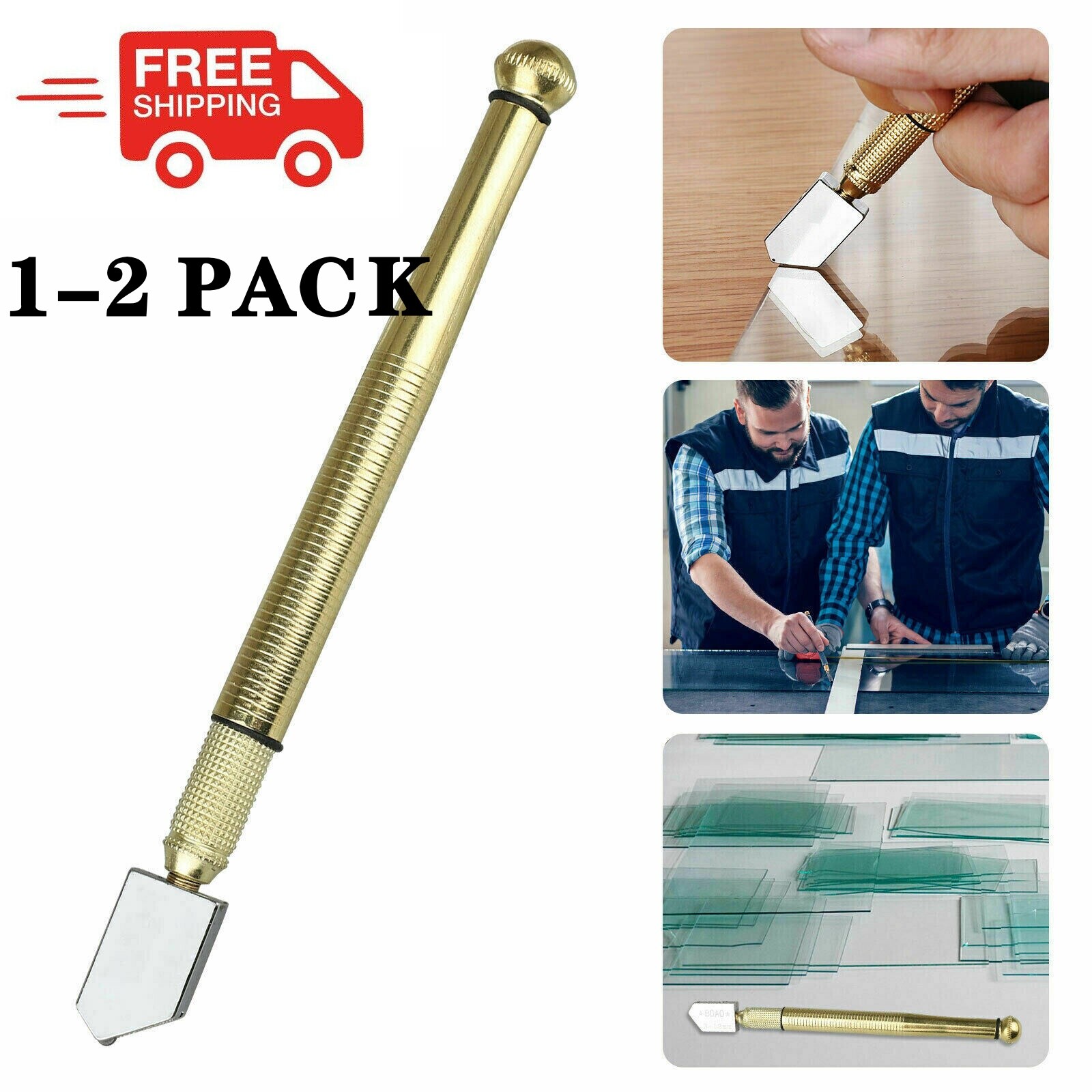Professional Diamond Tip Glass Cutter Steel Blade Precision Cutting Tools USA