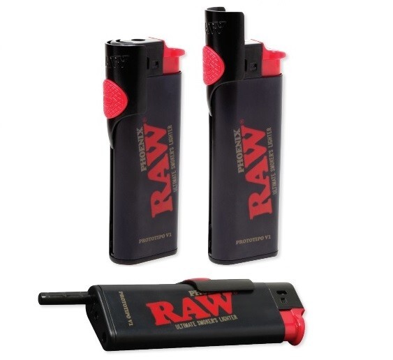 THREE X RAW PHOENIX ULTIMATE SMOKERS LIGHTERS Adjustable Wind Screen/ POKER NEW!