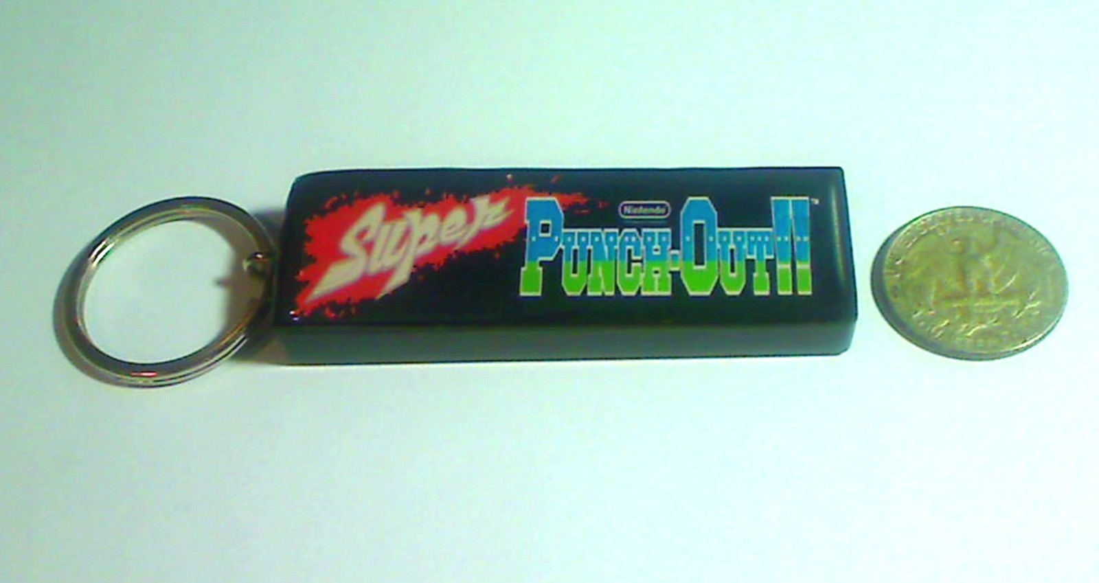 Super Punch-Out Arcade Marquee Coin Door accessory Keychain