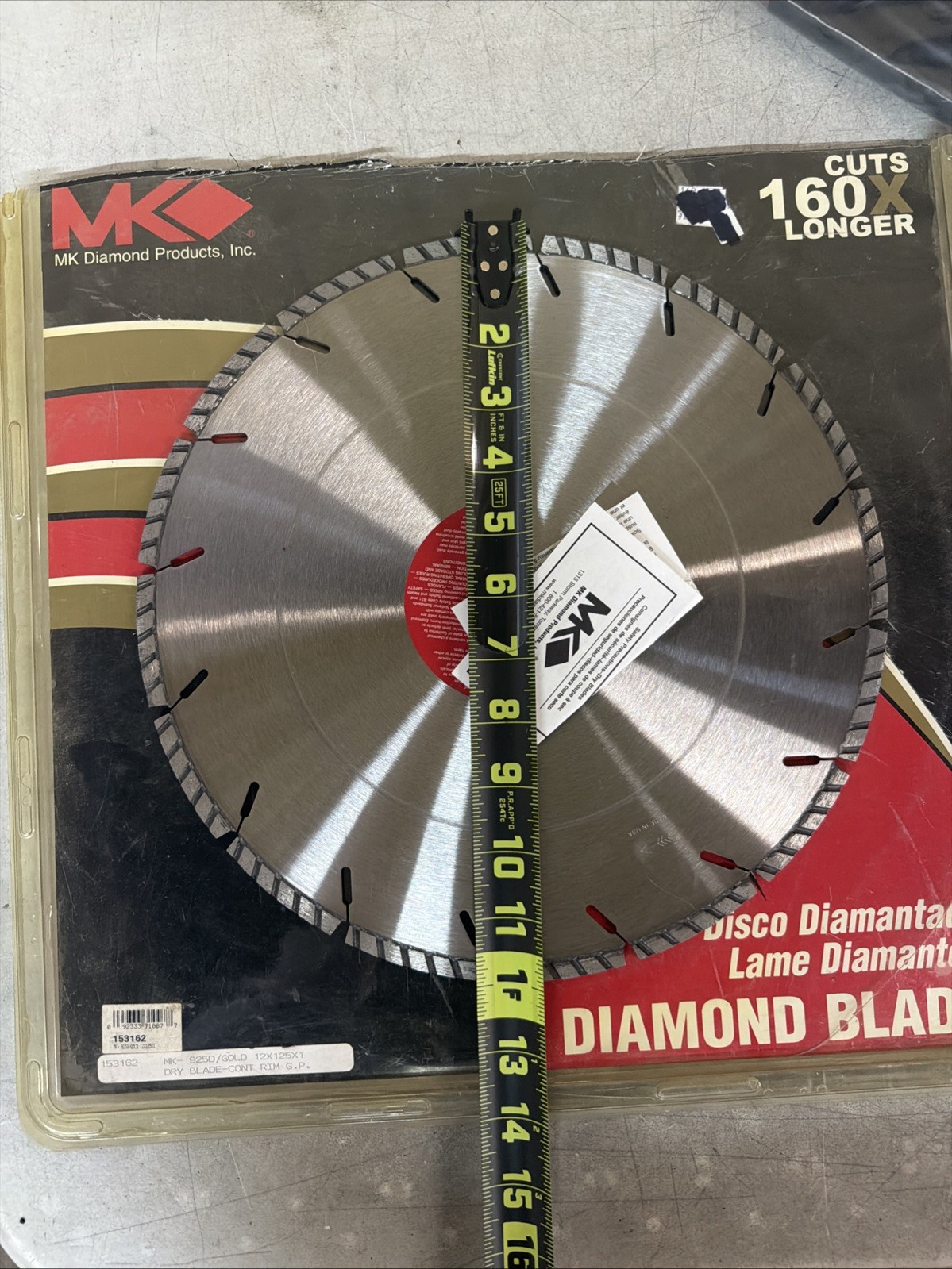 NEW MK Diamond Blade 12X125X1 PN: 153162
