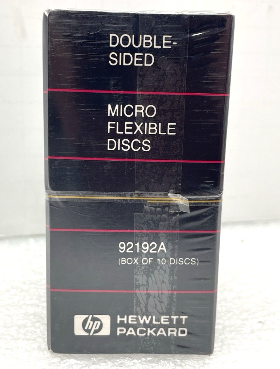 NEW SEALED HEWLETT PACKARD 92192A 3.5" DOUBLE-SIDED MICRO FLEXIBLE DISCS BOX 10