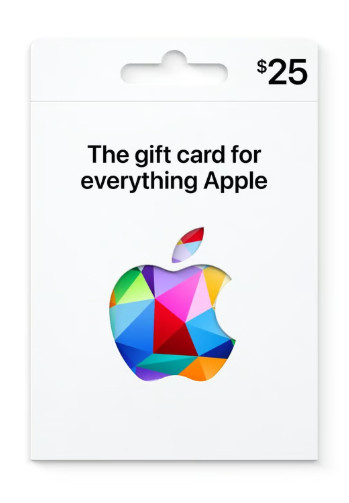 $25 Apple Gift Card – App Store & iTunes (Physical Delivery Required)