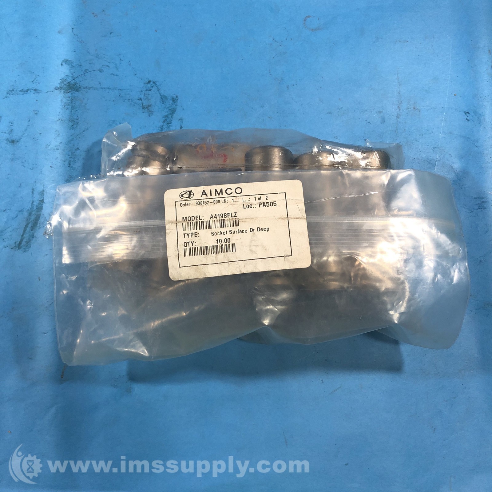 Aimco A419SFLZ Bag of 10 Square Drive Deep Impact Sockets 4742