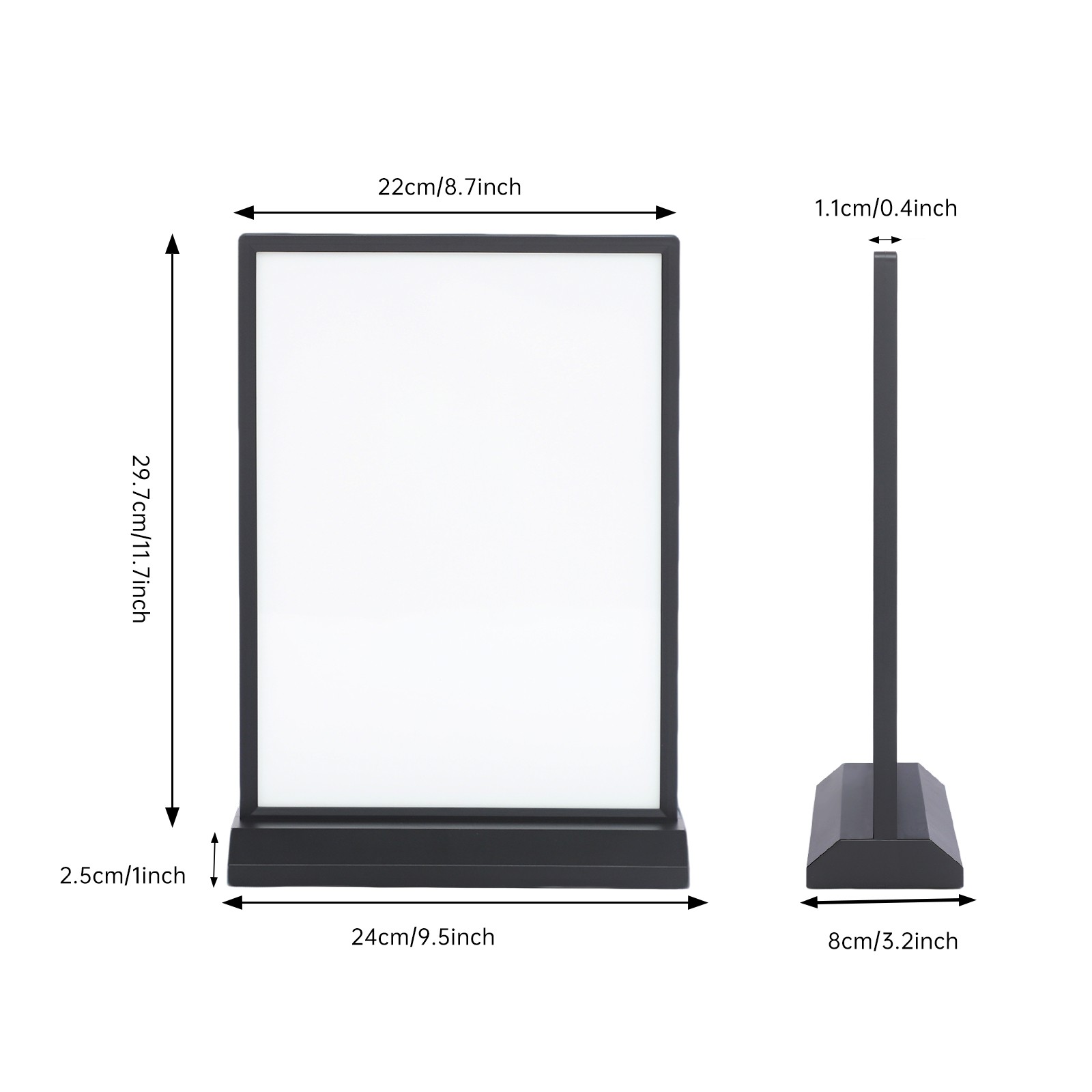 Tabletop LED Sign Holder, LED Poster Frame, LED Sign Holder for Restaurants/Bars