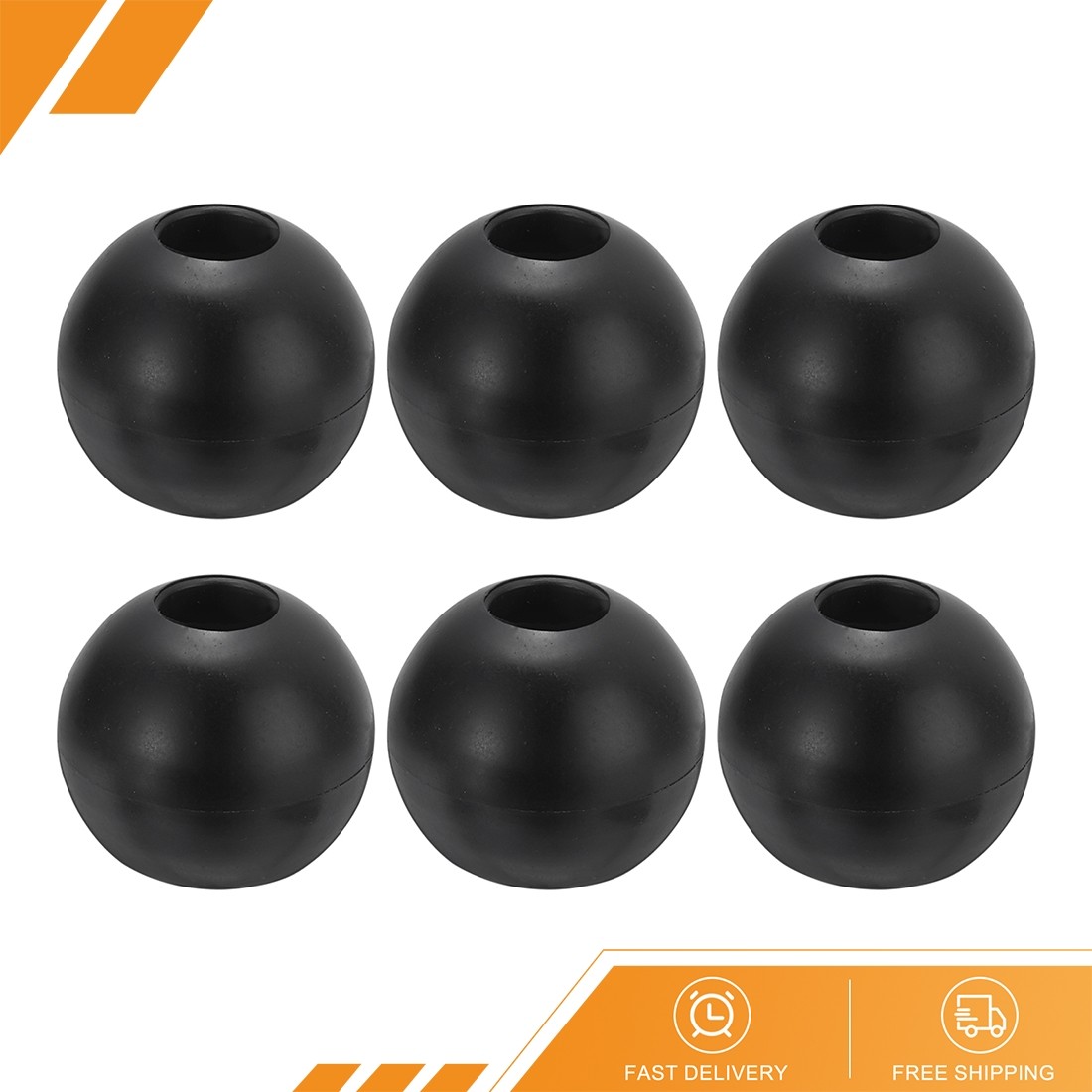 6pcs - Cable Ball Stopper Rubber Gym Machine Accessories Cable Fitness Black