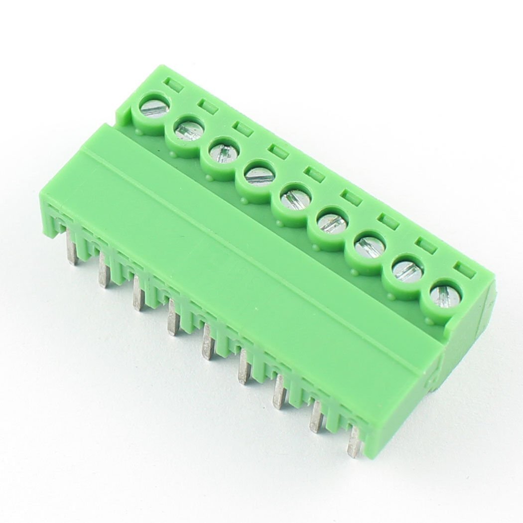 1Pcs 3.81mm Pitch 9 Pin Right Angle Screw Terminal Block Pluggable Connector