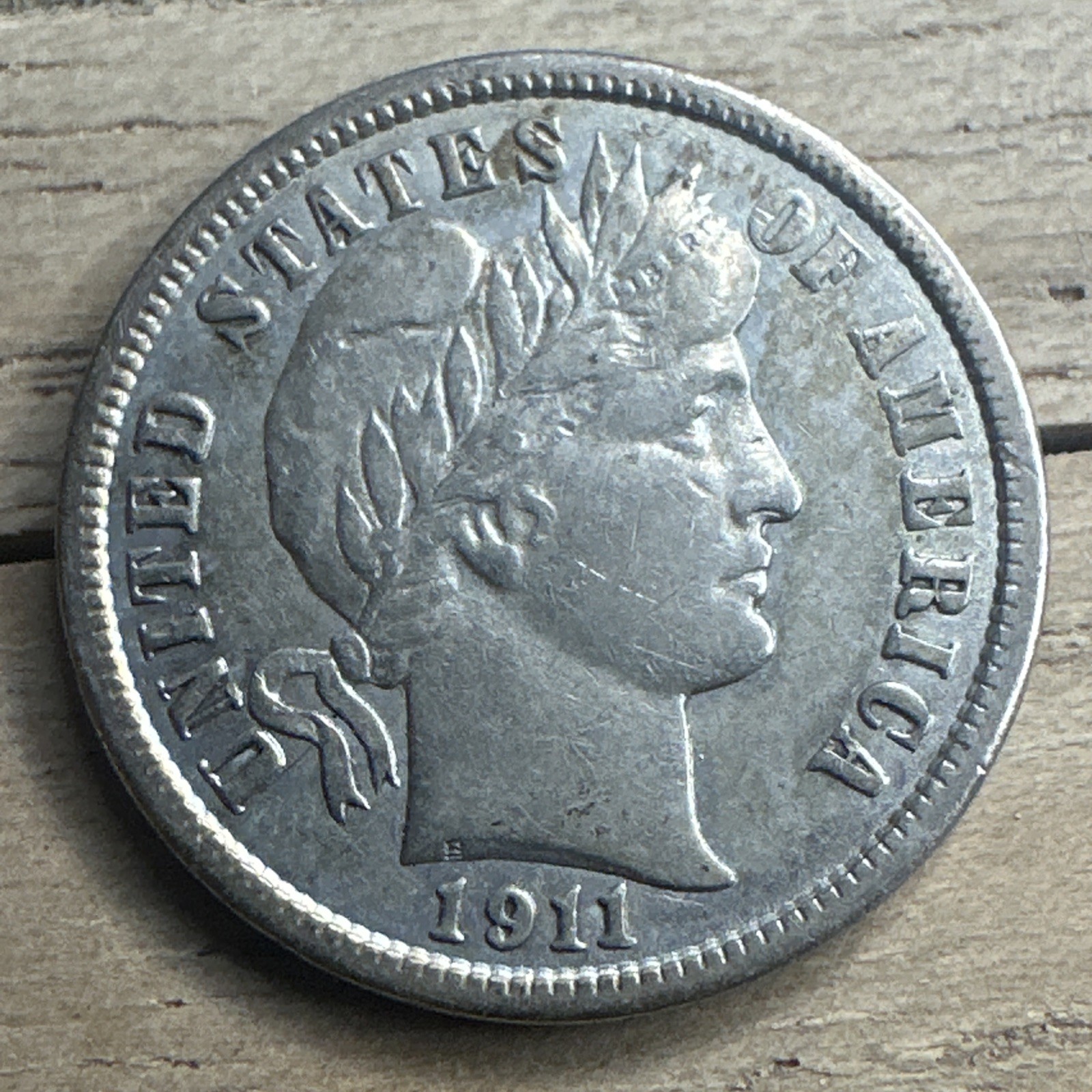 1911 Barber Dime - Lustrous Xf+ Full Liberty!